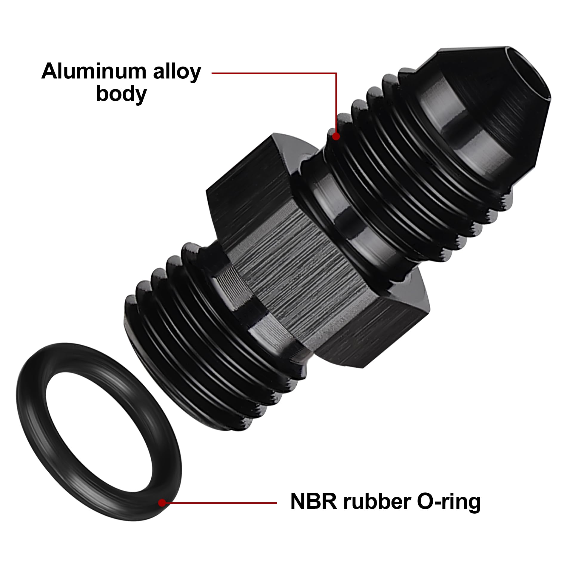 Evil Energy 3An Flare To An3 Orb Male O-Ring Fitting Adapter