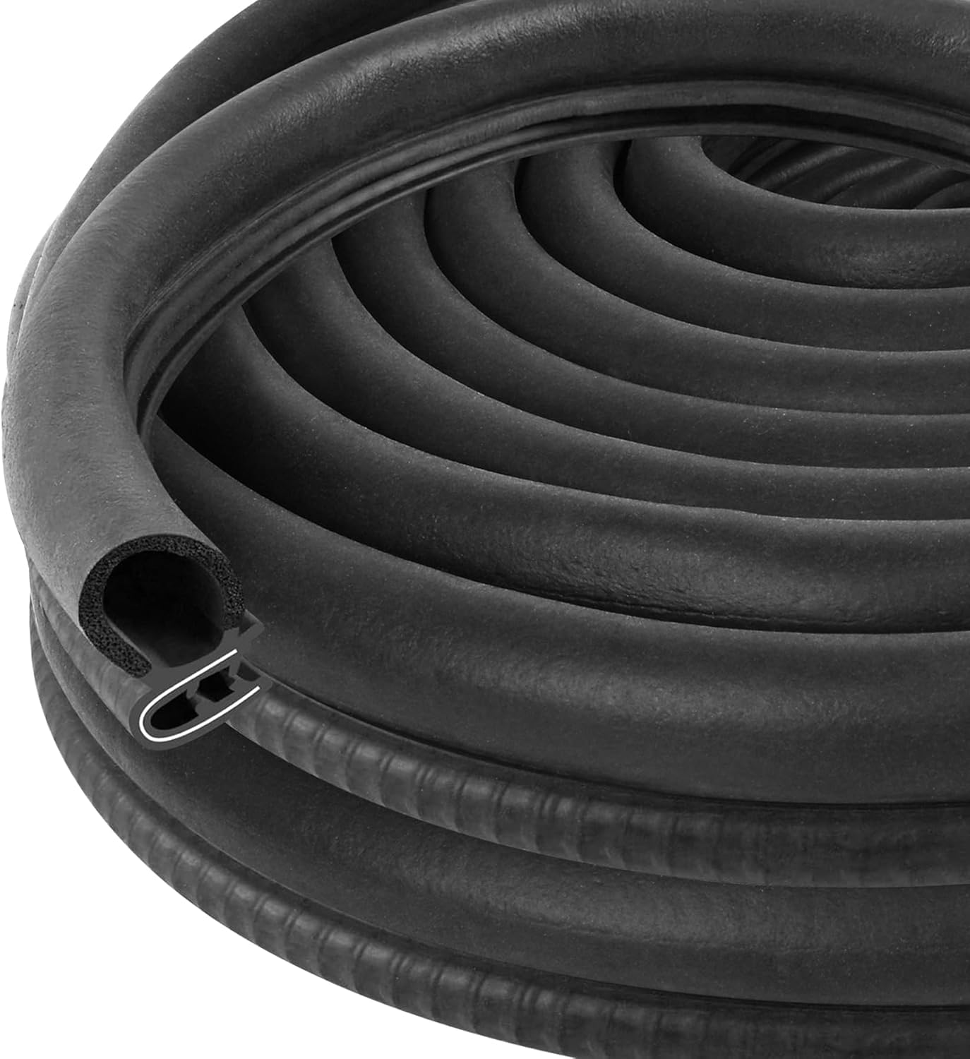 Automotive Door Weather Stripping 40Ft Car Door Rubber Edge Trim Seal Strip Gasket With Side Bulb For Car Bus Camper Boat Rv Tru