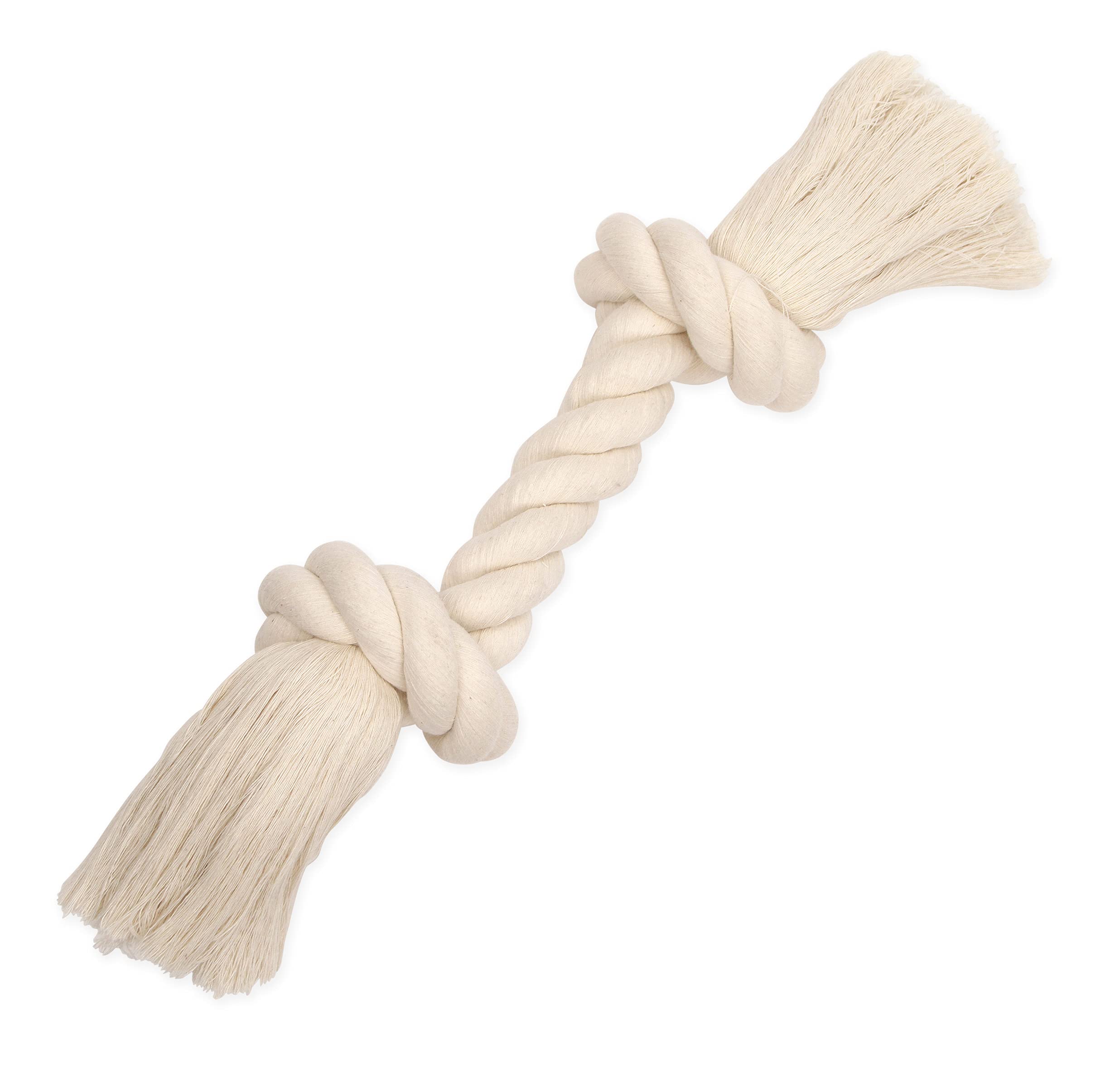 Mammoth Flossy Chews - 100 Per Cent Natural Cotton Rope Dog Toys - Interactive Tug Of War Rope - Dog Chew Rope Flosses Teeth - P