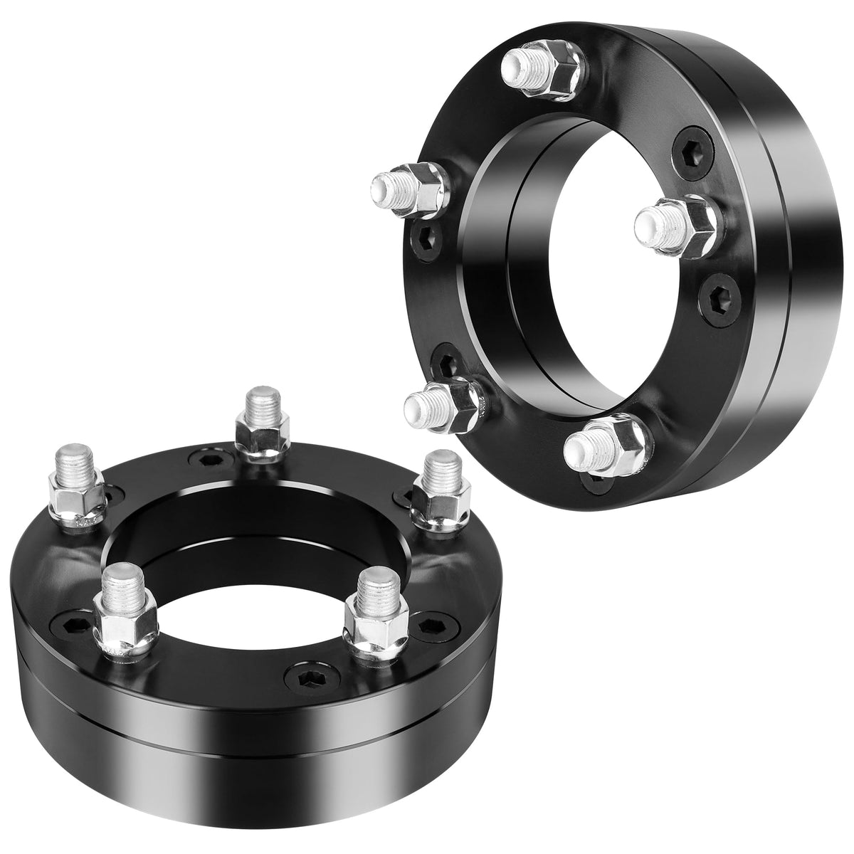 YIZBAP 2PCS 6x5.5 to 5x5.5 LugCentric Wheel Adapters for GMC Sierra Chevy Silverado 1500 Ram 1500, 2 inch 6x139.7mm to 5x139.7mm