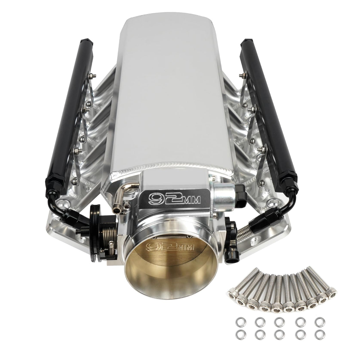 Htostar Racing For LS Intake Manifold Compatible with LS1 LS2 LS6 of cathedral port heads with Drive by Cable Throttle Body Comp