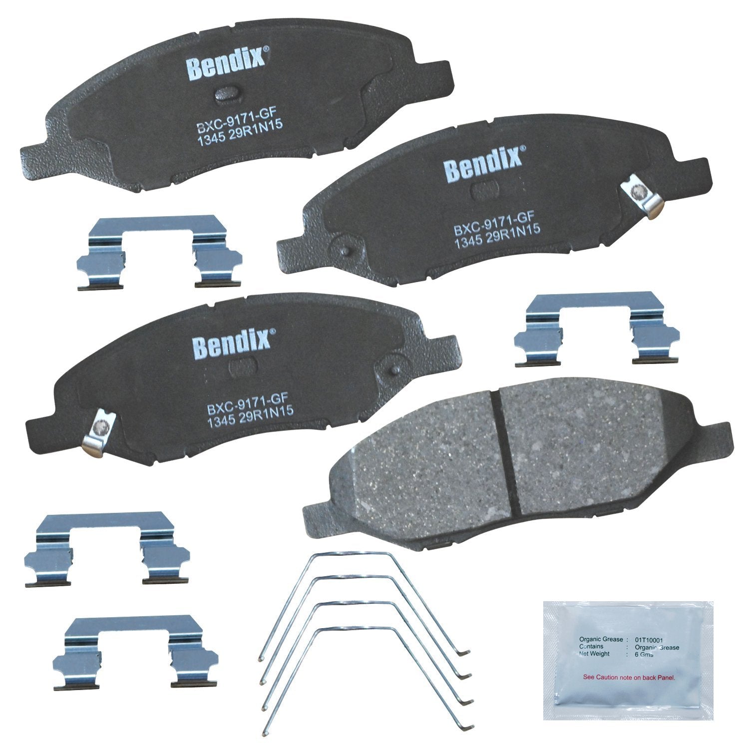 Bendix Priority1 Cfc1345 Ceramic Front Brake Pads For Nissan Tiida 2011-2007, Tiida 2018-2016, Versa 2011-2008