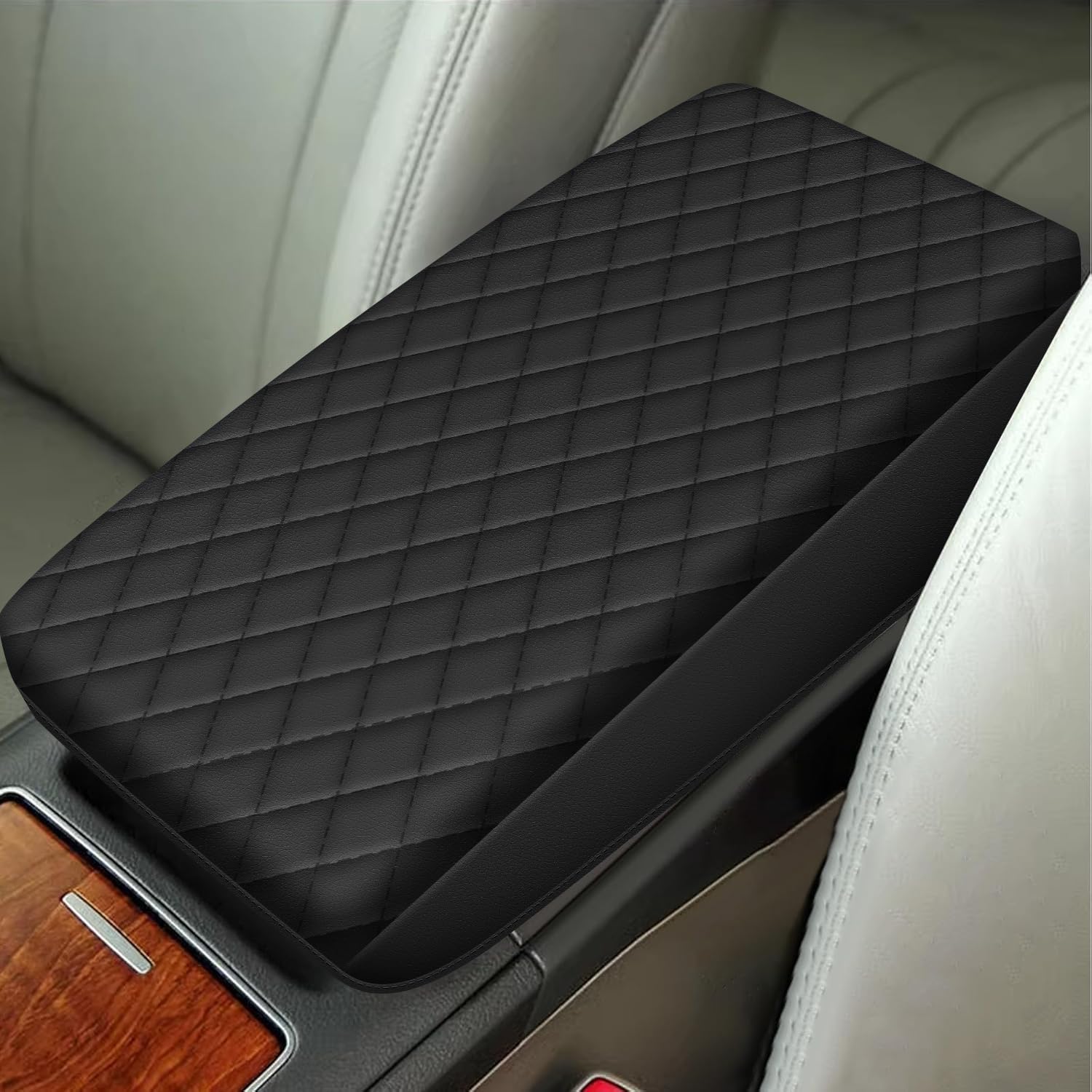 Aomsazto Heightening Armrest Pad For 2012-2017 Toyota Camry Black