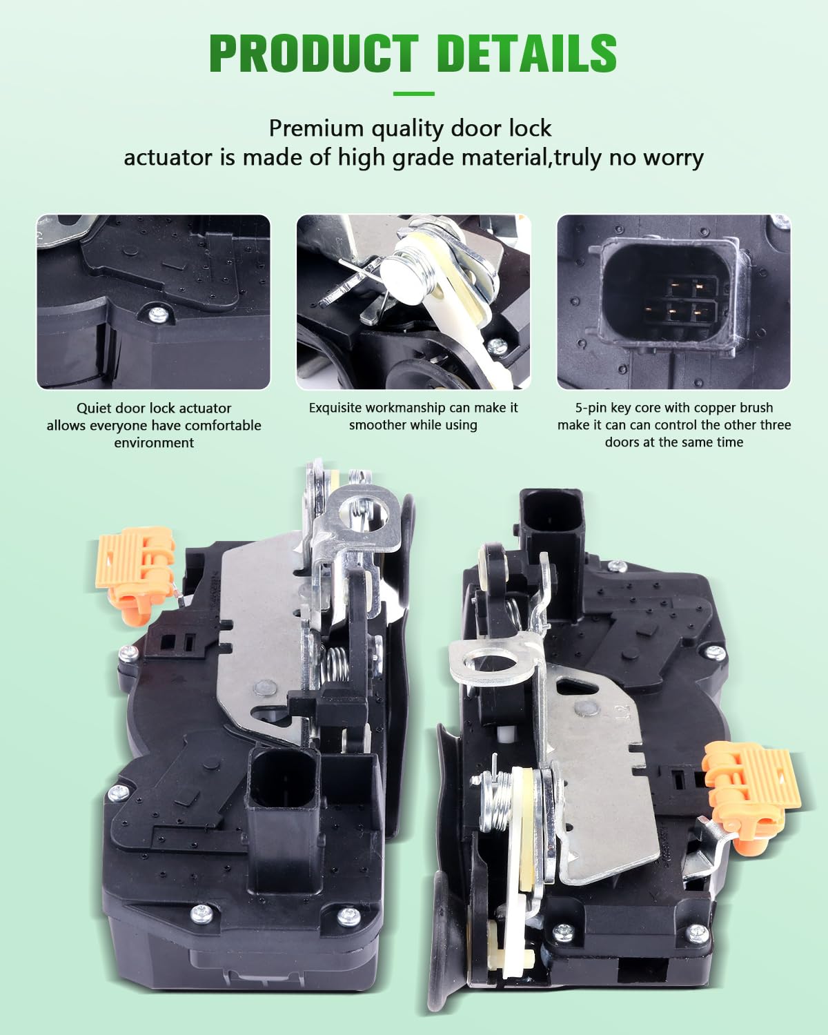 SCITOO Power Door Lock Actuators Rear Left Door Latch Replacement Fits for 2008-2014 for Cadillac CTS 931-398