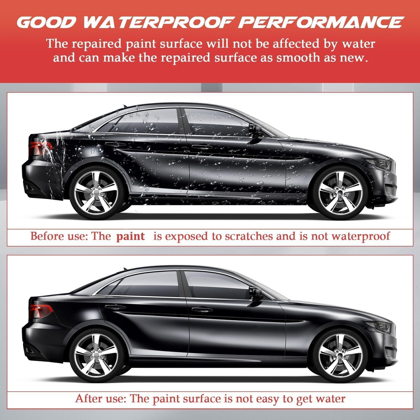 3PCS Black Touch Up Paint for Cars, Black Cars Magic Pen for Car Scratches, Magic Car Scratch Removal Pen, Magic Pen for Car Pai