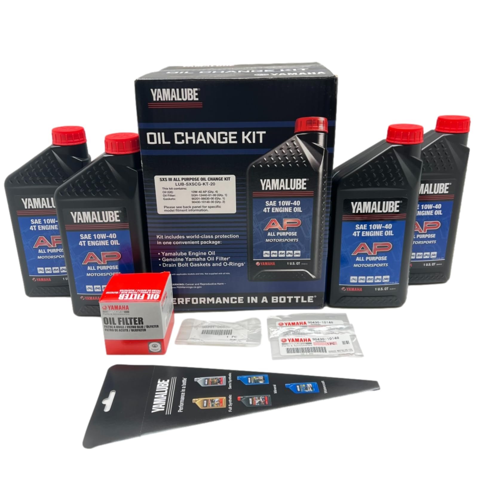 Yamaha Wolverine X2/ X4 850 (2018-2024) all Models Oil Filter Change Kit Yamaha Part# 5GH-13440-80-00 and 4 Quarts All Purpose L