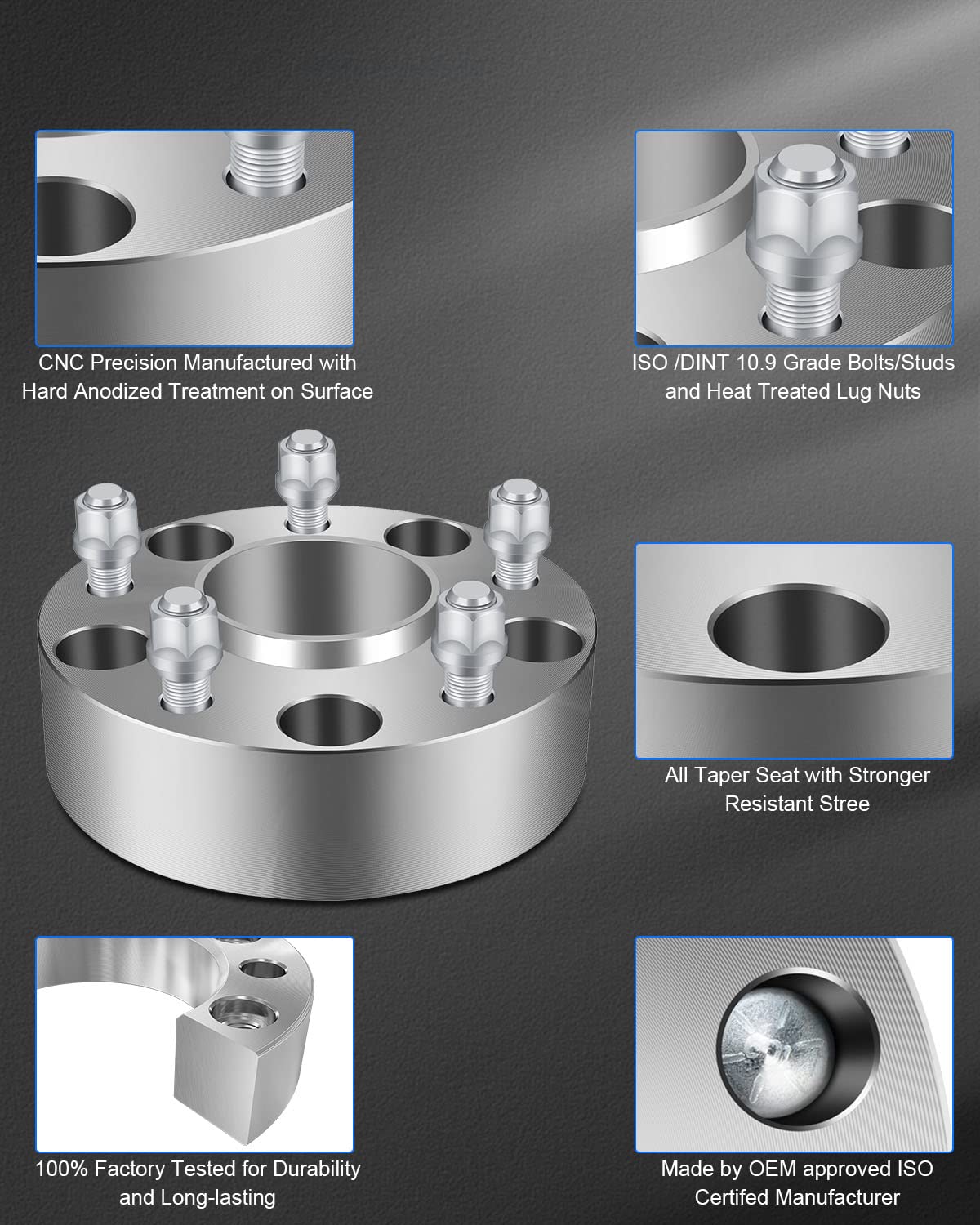 ECCPP 2PCS 2'' 5x5.5 to 5x5.5 5x139.7 Wheel Spacer Adapters 5 Lug 9/16'' Studs 77.8mm Fit for 2002-2010 for 2002-2010 for Ram 15