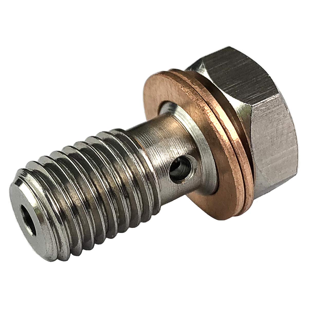 Stainless Steel M12X1.25 Banjo Bolts Brake Line Fittings Adapter M12 Metric Thread Single Banjo Bolt Universal