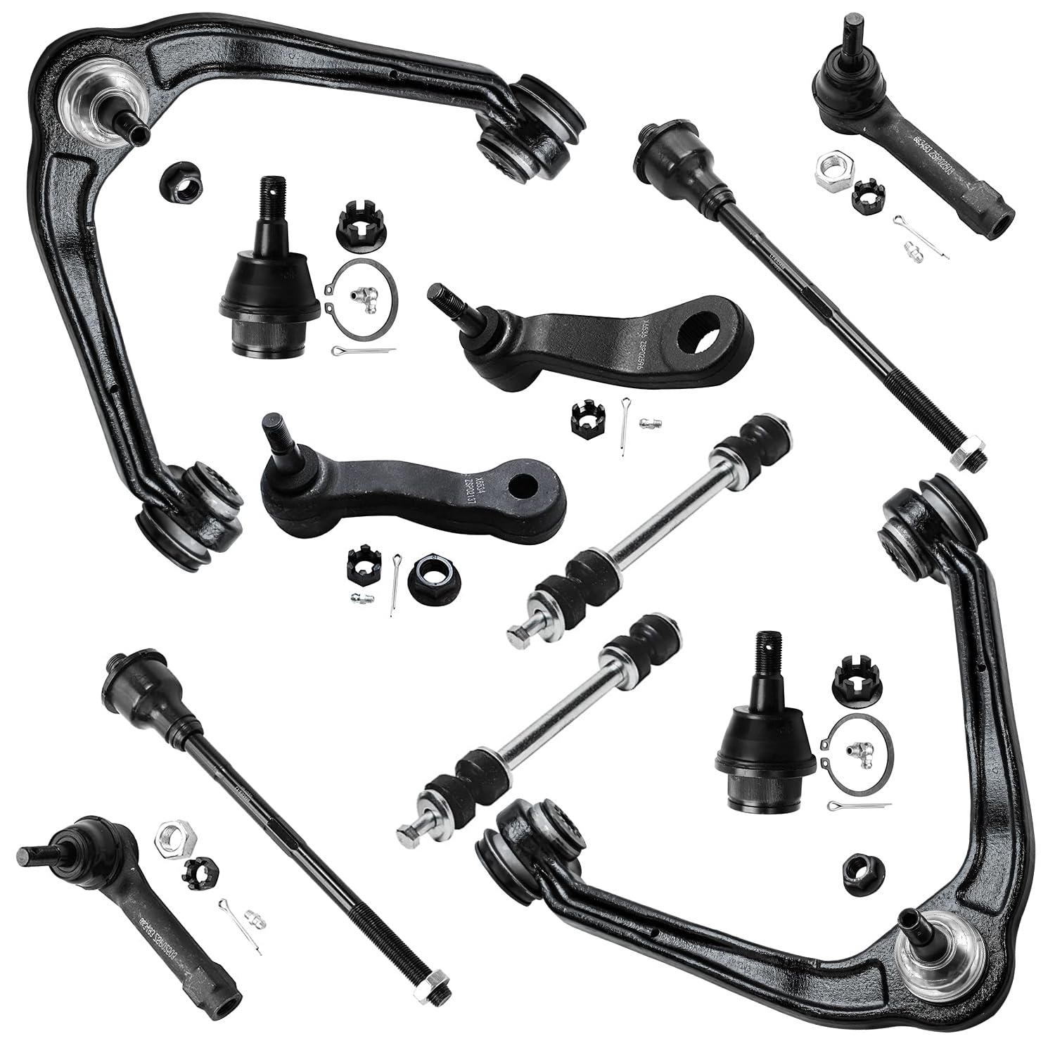 Detroit Axle -12Pc Front End Kit For Chevy Gmc Silverado Sierra Suburban Yukon Xl Avalanche 1500 Tahoe Cadillac Escalade Esv Ext