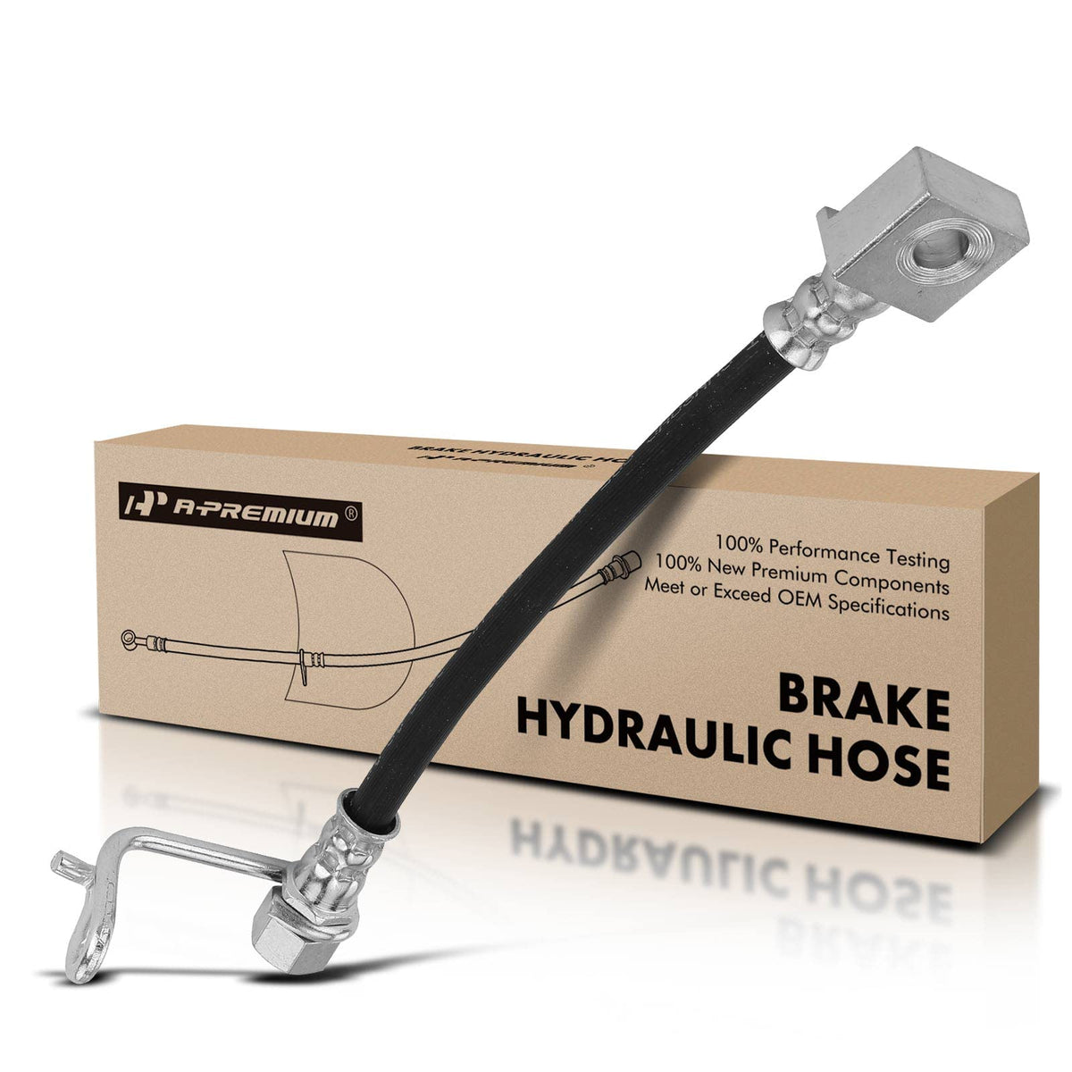 A-Premium Brake Hydraulic Hose Compatible with Ford Models - F-250 Super Duty 1999-2004/2011-2016, F-350 Super Duty 1999-2003/20