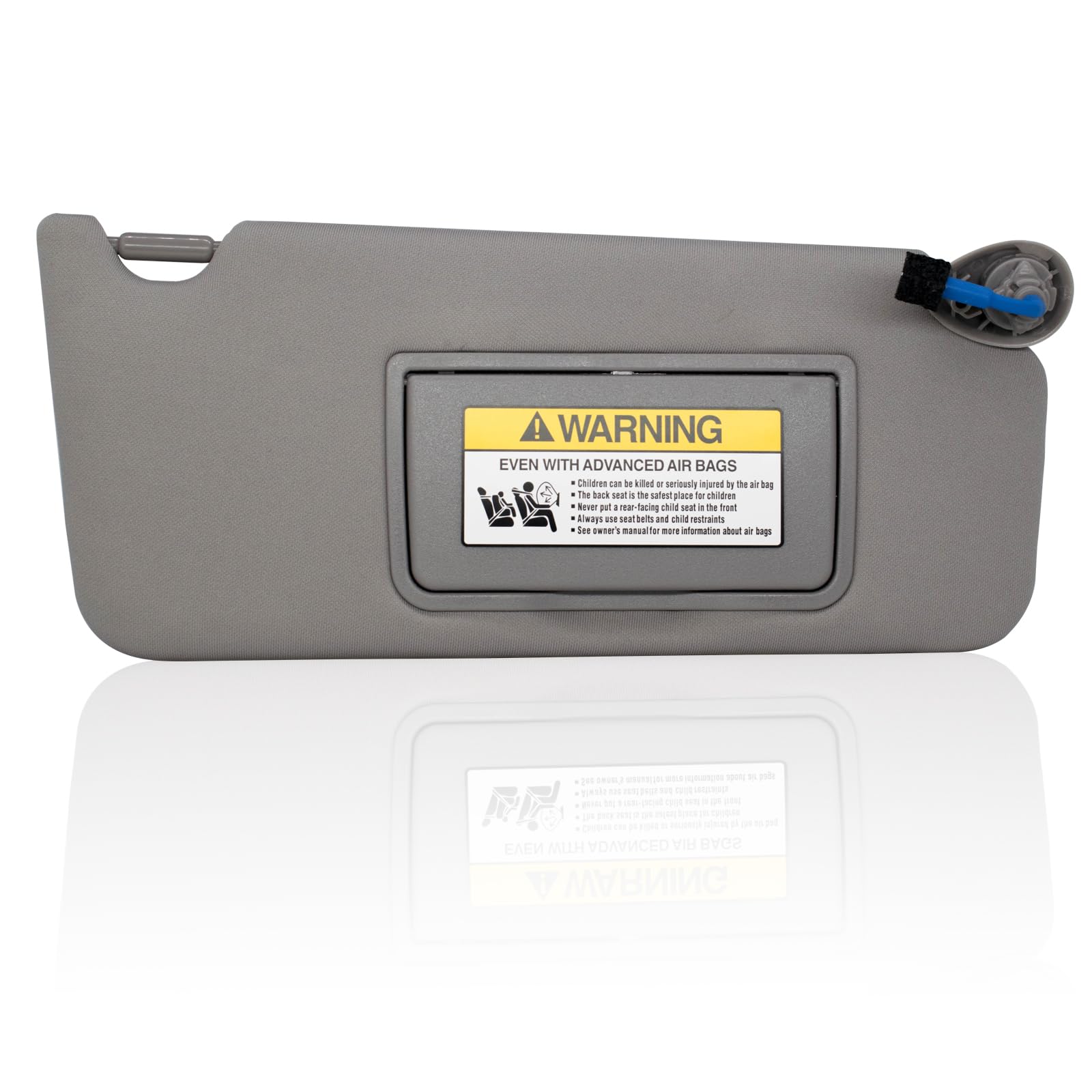 Passenger Right Sun Visor Compatible With Honda Accord 2008 2009 2010 2011 2012 2013 2014 2015 2016 2017 With Light Oem : 83230Ta0A91Za (Grey)