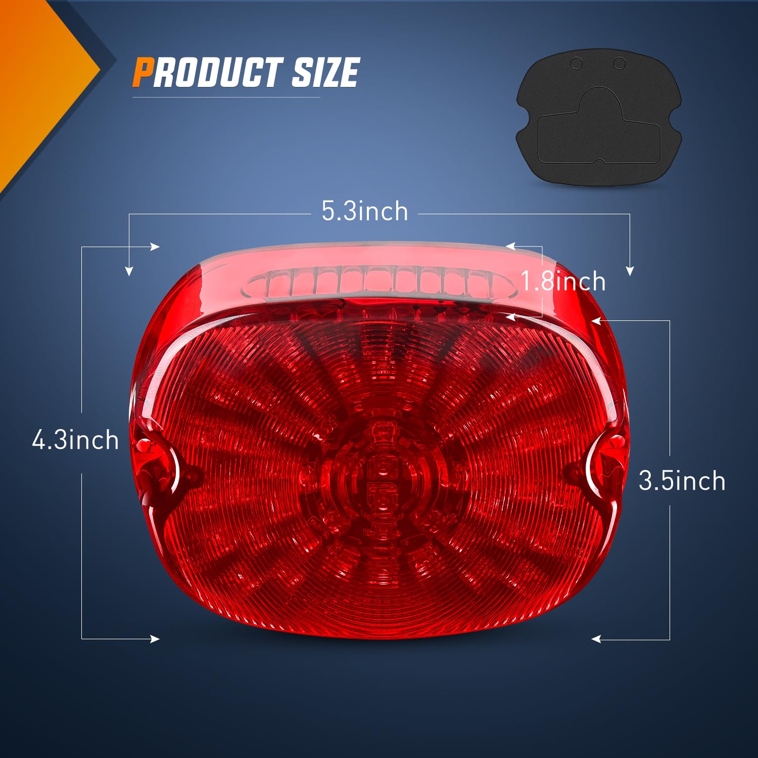 Nilight Led Tail Light Motorcycle Brake Turn Signal Driving License Plate Rear Lights Red Housing Plug And Play Compatible With