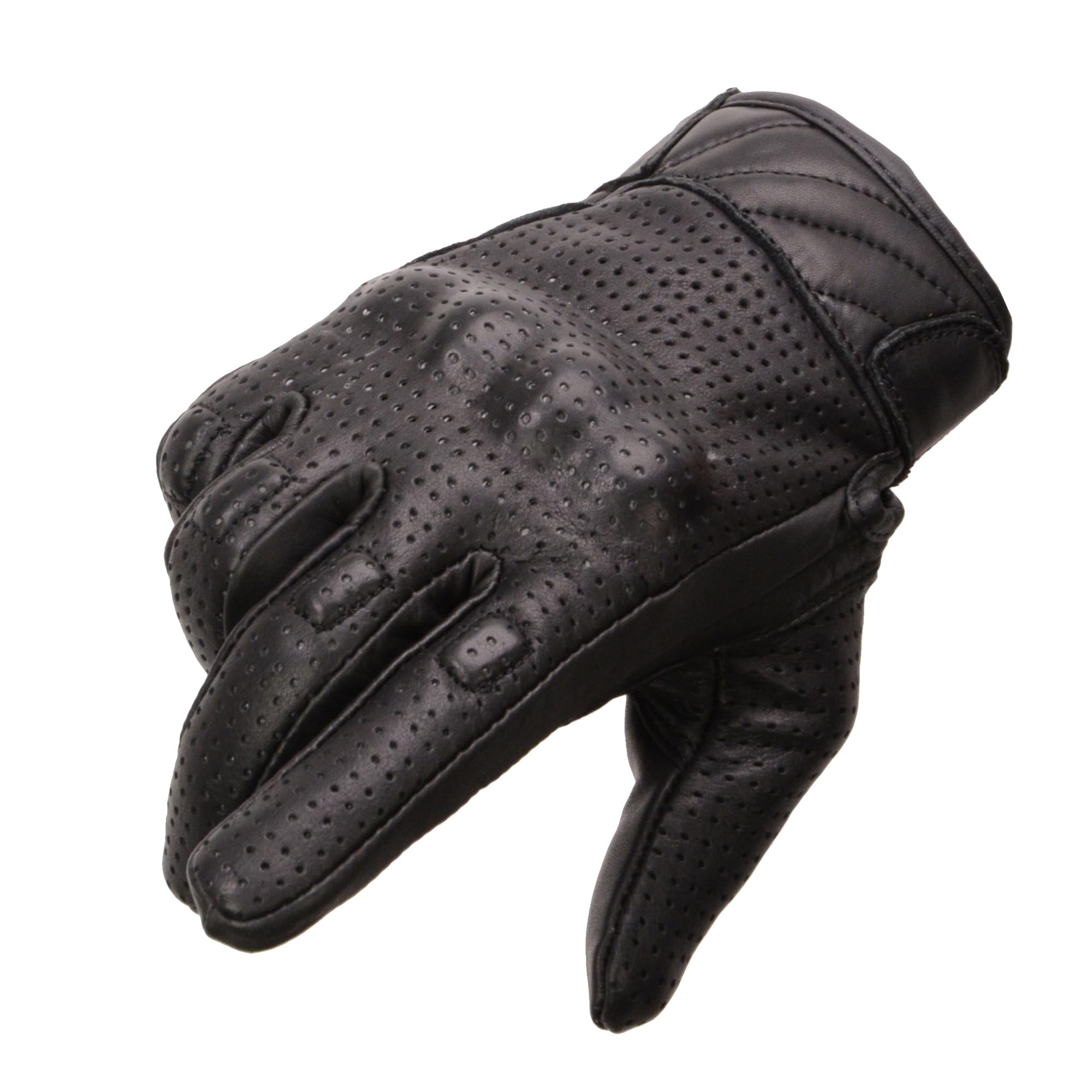Milwaukee Leather Men'S Premium Leather Perforated Cruiser Gloves Mg7500 (Large)