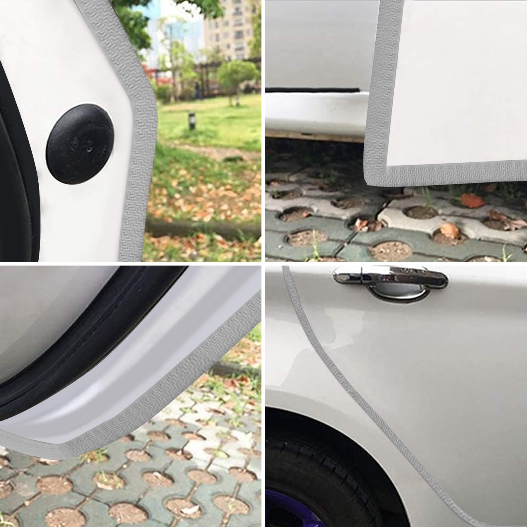 Myfamirea 13Ft(4M) Long Car Door Edge Guards, U Shape Edge Trim Rubber Seal Protector Car Door Protection Anti-Collision Rubber