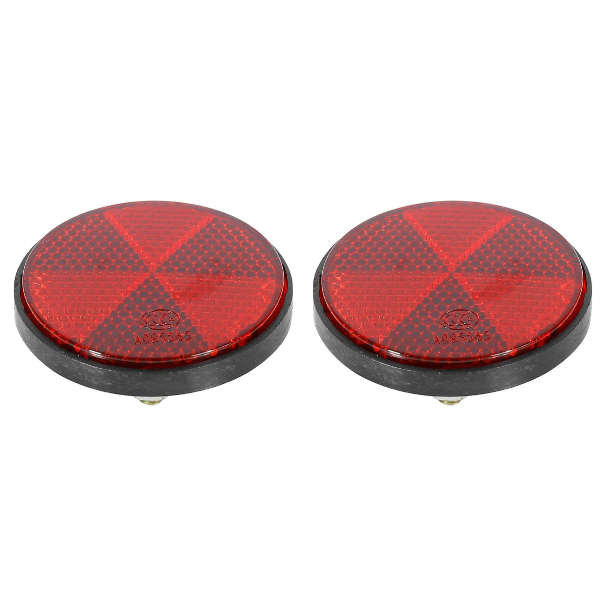 F Fierce Cycle Pair M6X1.0 Red Plastic Universal Screw Mount Reflective Warning Reflector For Motorcycle Bike