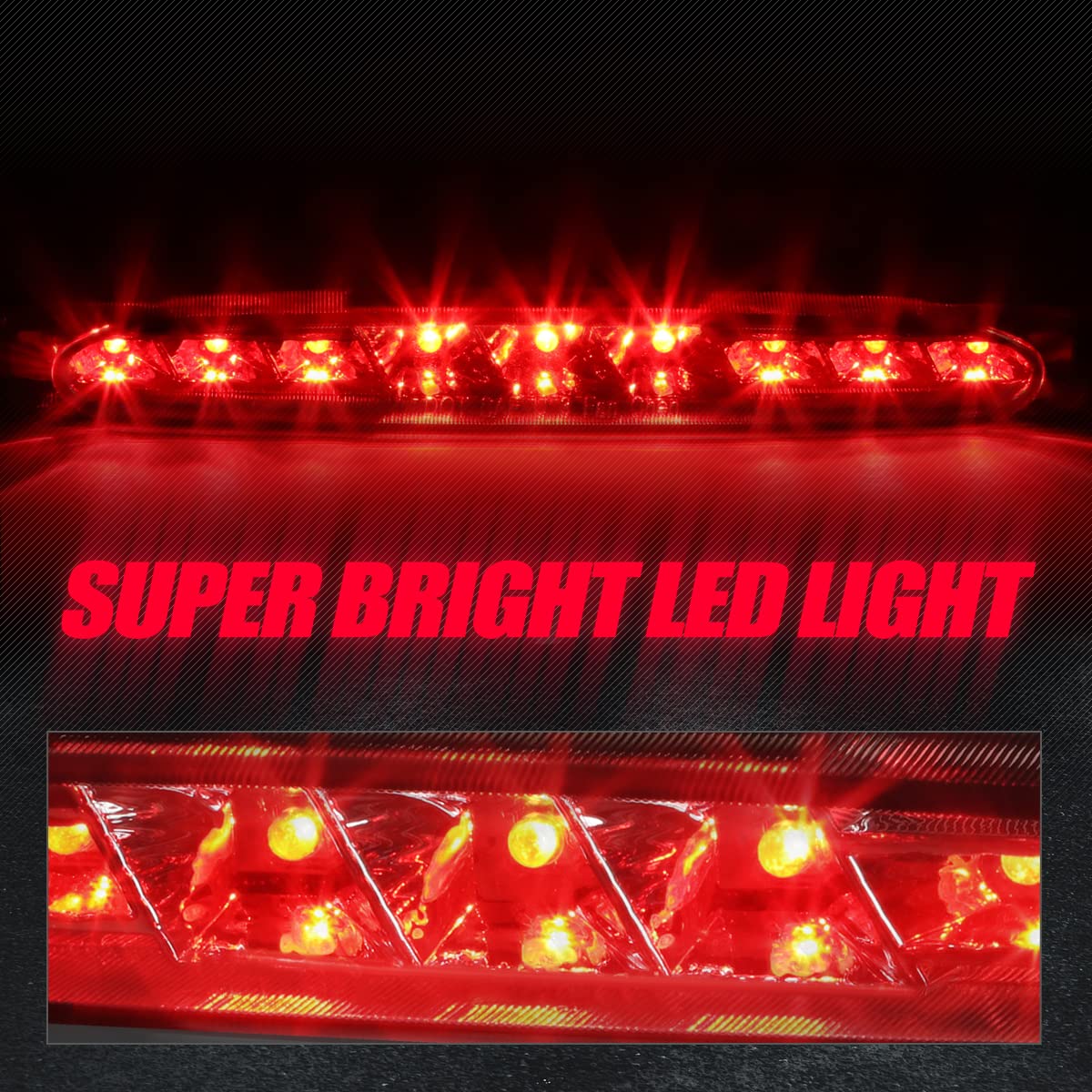 Auto Dynasty Rear Centre High Mount Smoked Housing Led 3Rd Tail Brake Light Compatible With Chevy Corvette C5 97-04