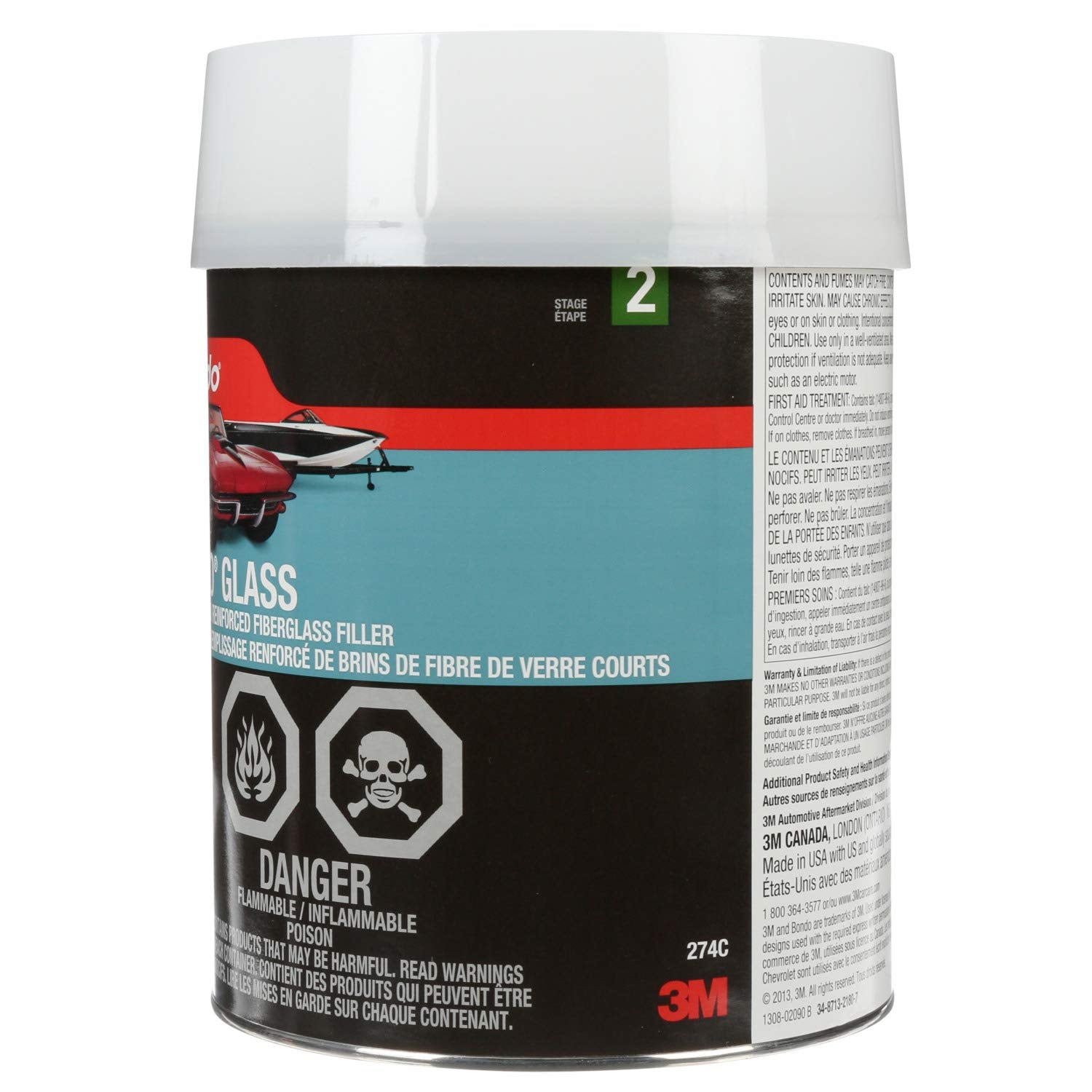 Bondo Bondo-Glass Reinforced Filler, 00274, 1 Gallon