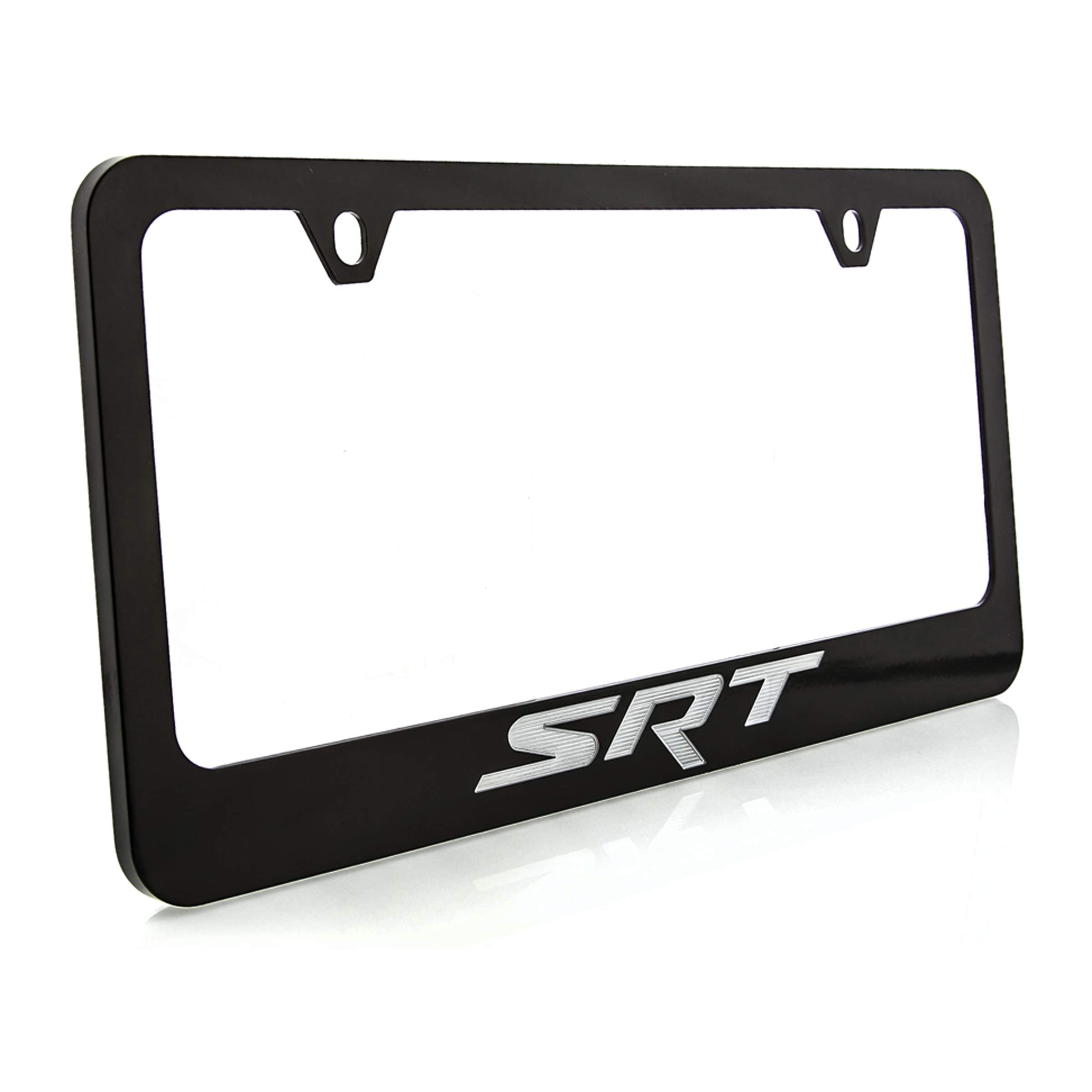 Dodge Srt License Plate Frame (2 Hole, Black/Wide)