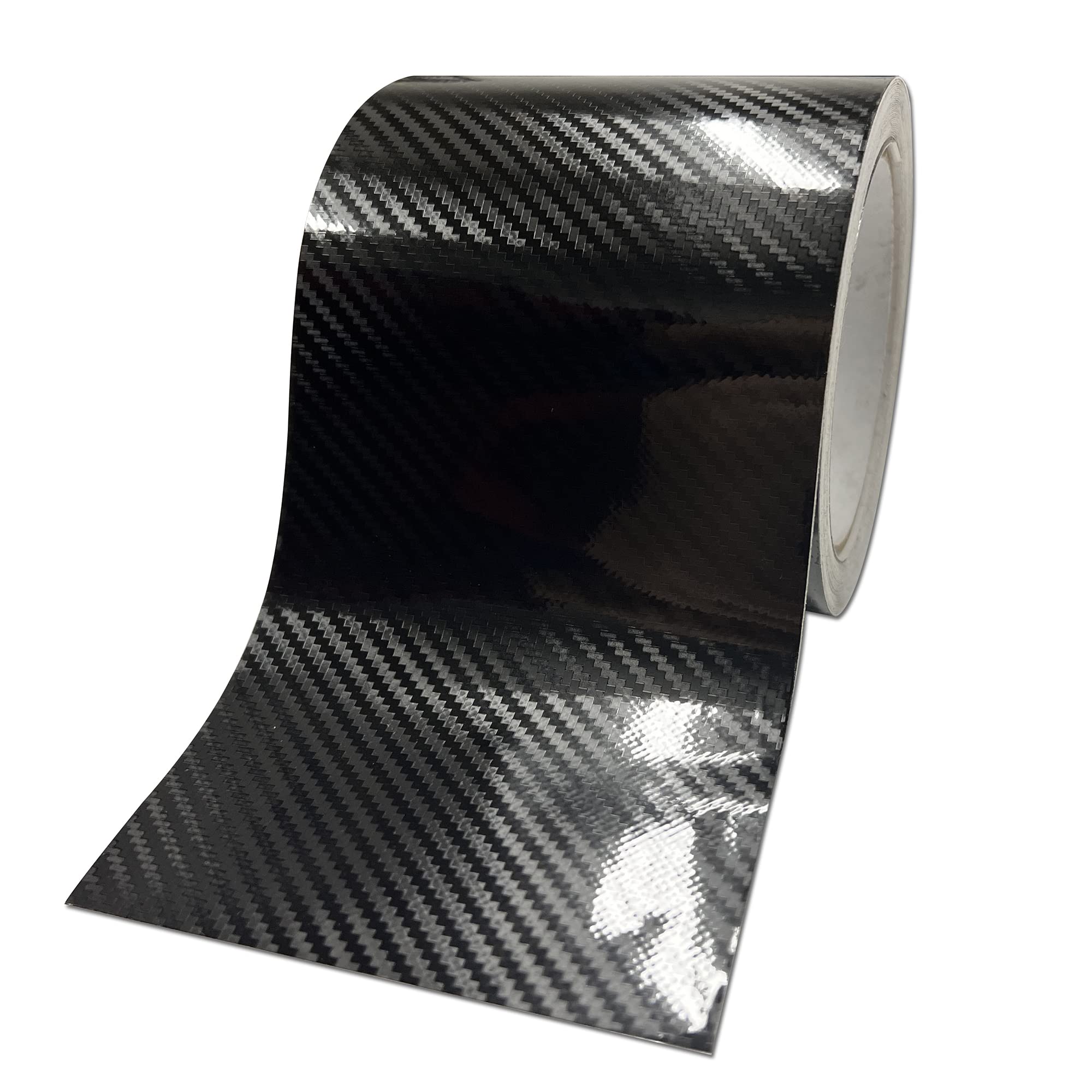 Lzlrun Free Tool Kit 5D High Gloss Carbon Fiber Vinyl Tape For Black Out Chrome Delete Window Trim Door Trim (4Inches X 30Feet)