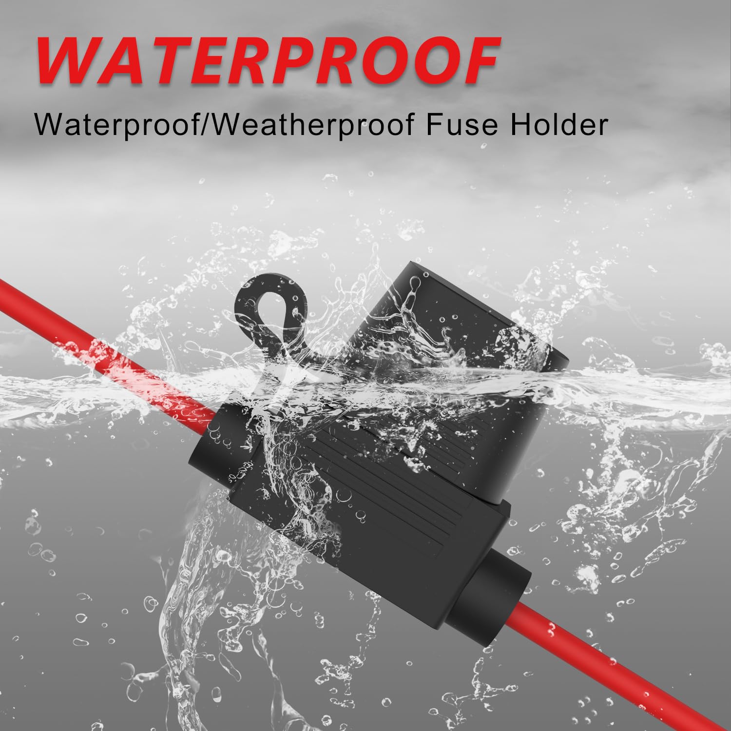 Newdeli 10Pack 14Awg Inline Fuse Holder 12V Ato/Atc Waterproof In Line Fuse Holder With 100Pcs Standard Blade Fuse 2A/3A/5A/7.5A