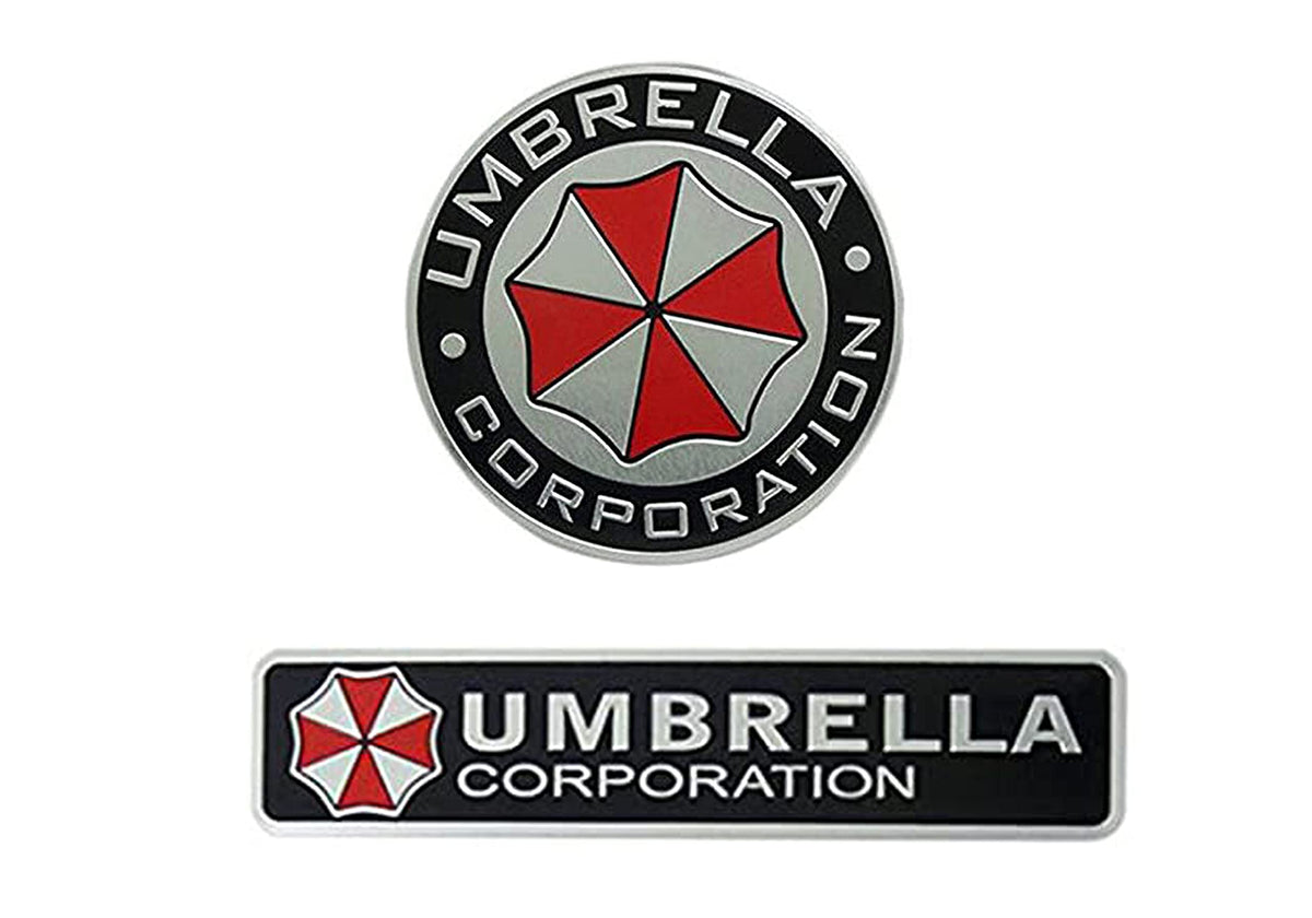 BENZEE 2pcs Set AM112 Umbrella Corporation Car Emblem Badge Sticker