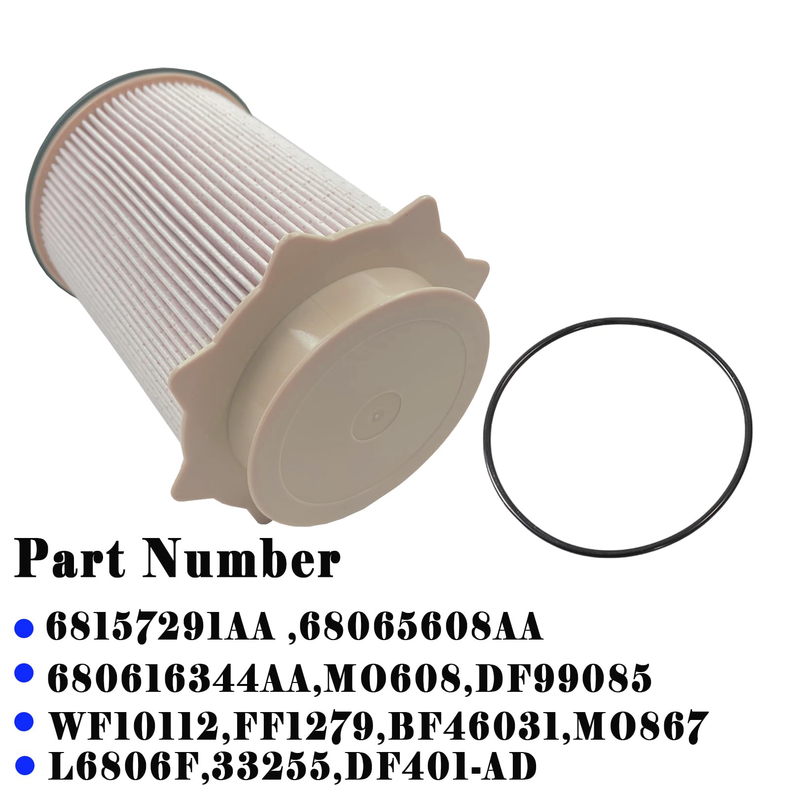 Ram Cummins Diesel Fuel Filter - 6.7L 2010-2020 Ram 2500/3500/4500/5500 OE Filtration Rating 3 Micron