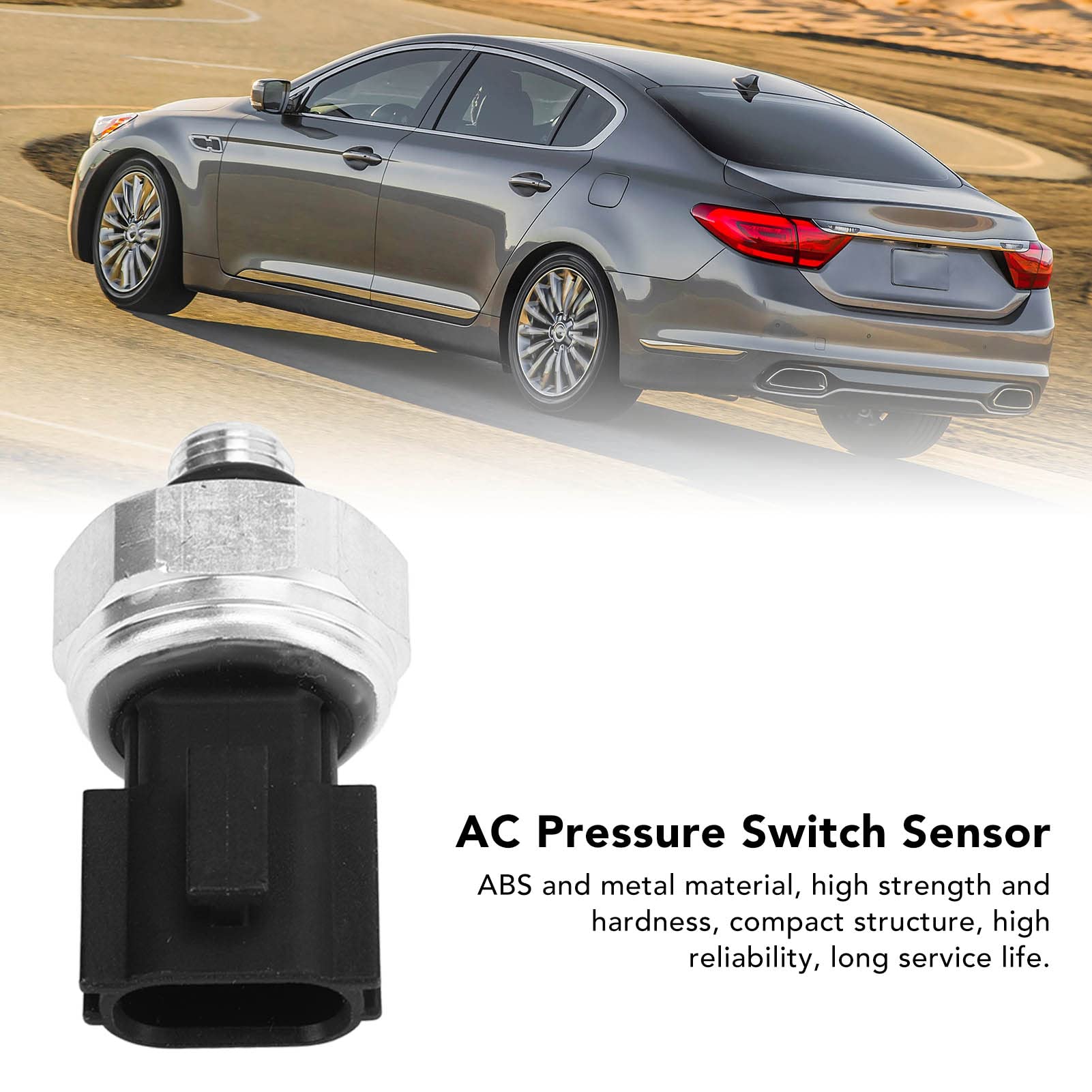 Aqxreight Air Conditioner Pressure Switch Sensor,Car Ac Pressure Switch Sensor Oe 97721 3K000 High Temperature Resistant Replacement For Accent 2006-2017