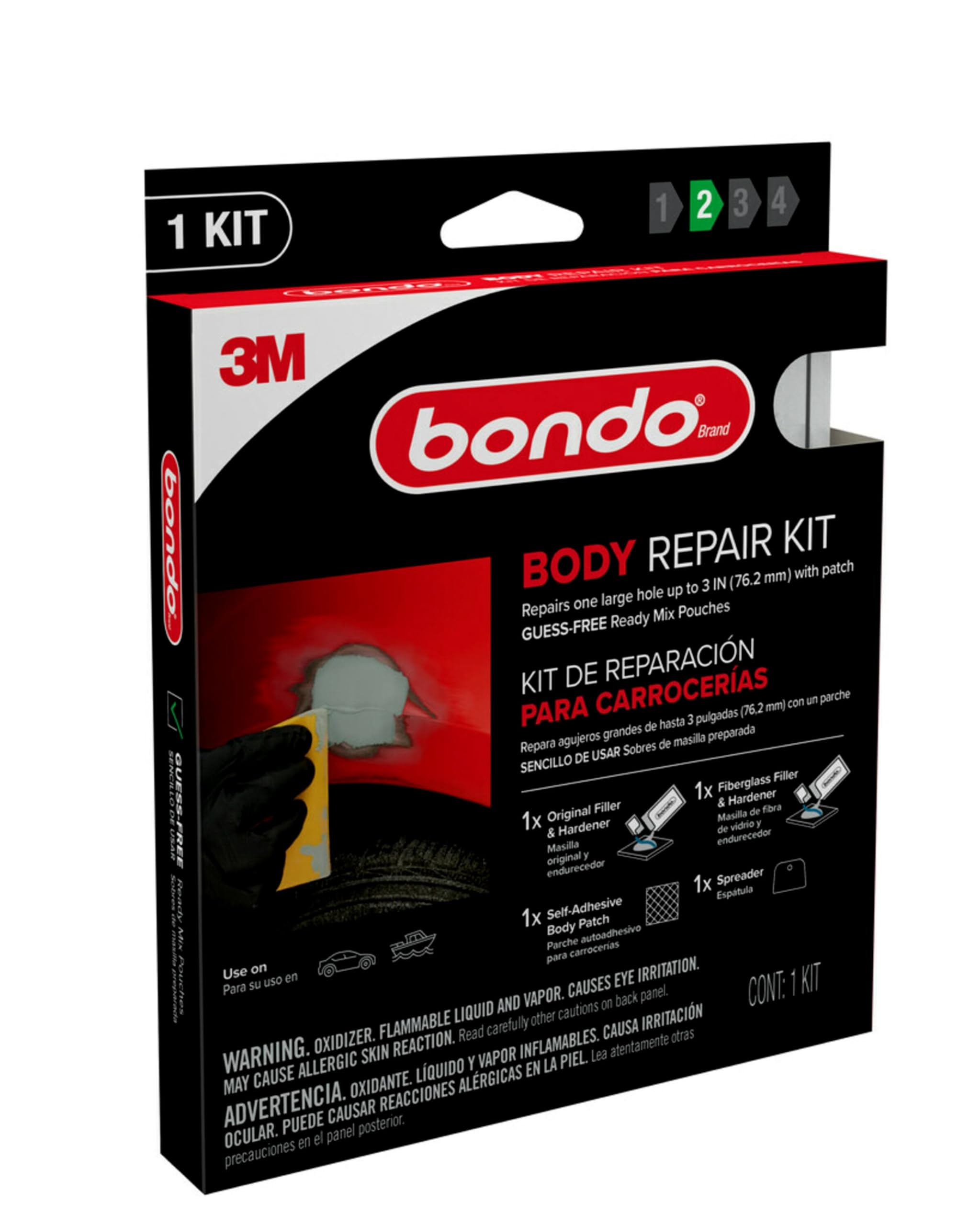 Bondo Body Repair Kit Brkit-2Pk-Es, Ready Mix Pouches, 2 Oz, 6/Case, Units Per Each
