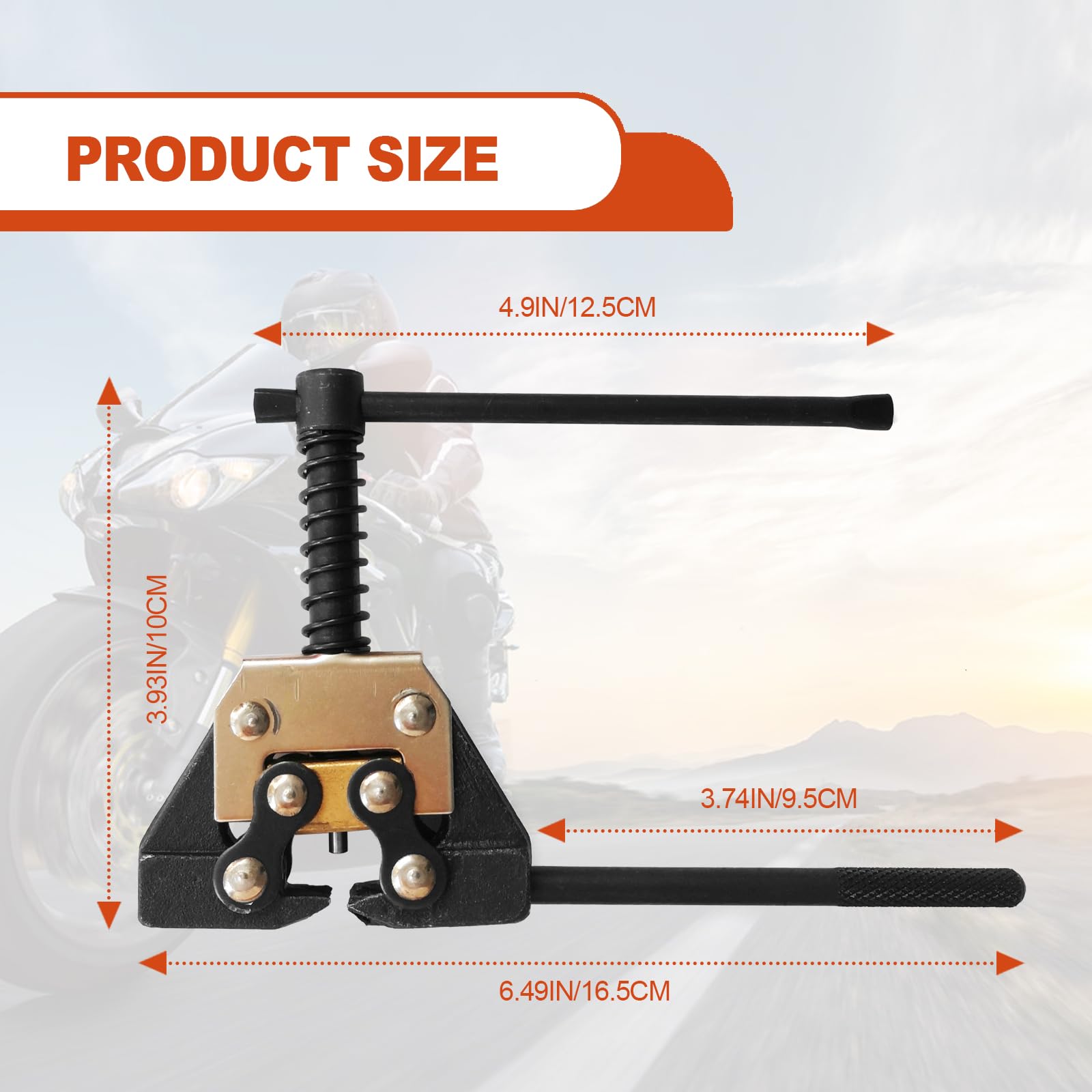 Roller Chain Breaker Detacher Tool For For #25#35#41#40#50#60 415H, 428H, 520, 530 Roller Chain Motorcycle Bicycle Go Kart Atv C