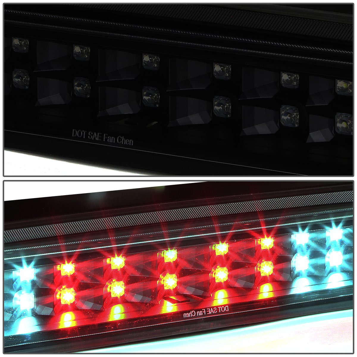 Dna Motoring 3Bl-Ttu07-Led-Bk-Sm Black Housing Led High Mount 3Rd Third Brake Light [Compatible With 07-18 Tundra]