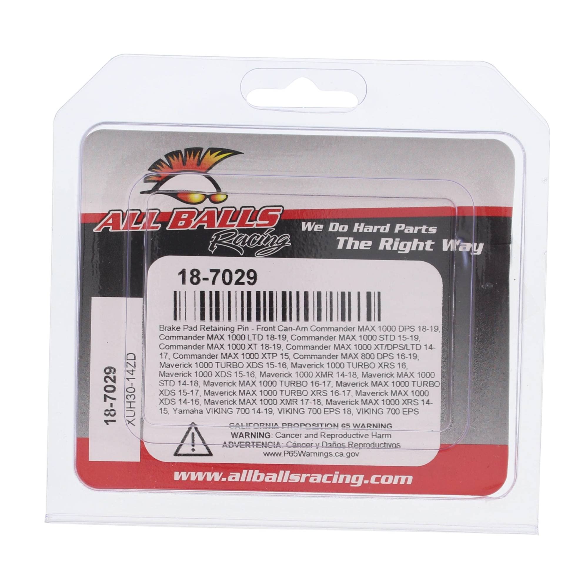 All Balls Caliper Bolt Kit Front 18-7029 For Can-Am Commander Max 1000 Dps 18, Maverick 1000 Xmr 14-18, Maverick 1000 Xrs Dps 14-15, Maverick Max 1000 14-15, Maverick Max 1000 Dps 17