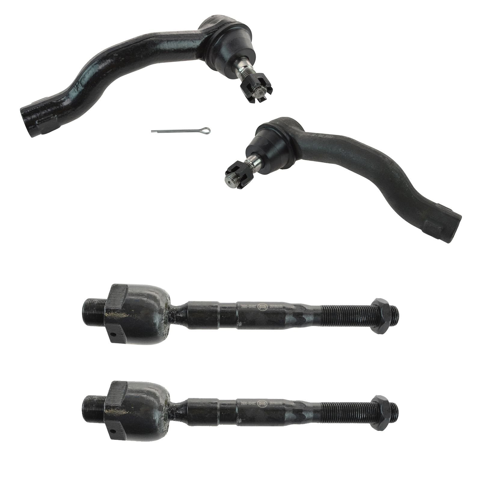 Trq Front Tie Rod Set Compatible With 2005-2019 Nissan Frontier 2005-2012 Pathfinder 2005-2015 Xterra 2009-2012 Suzuki Equator