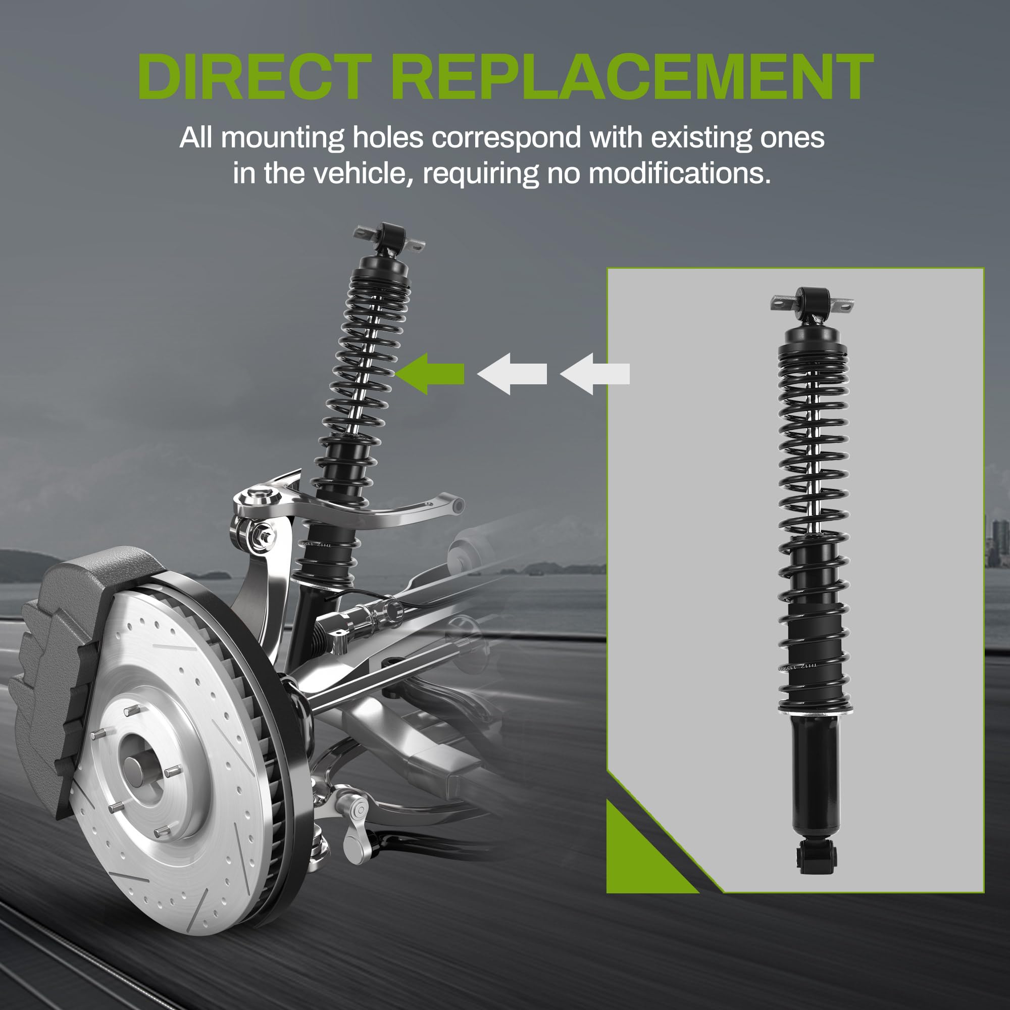 Autosaver88 Rear Load Shocks And Strut Compatible With 1995-2005 Chevy Blazer, 1982-2004 Chevy S10, 1982-1990 Gmc S15, 1991-2004