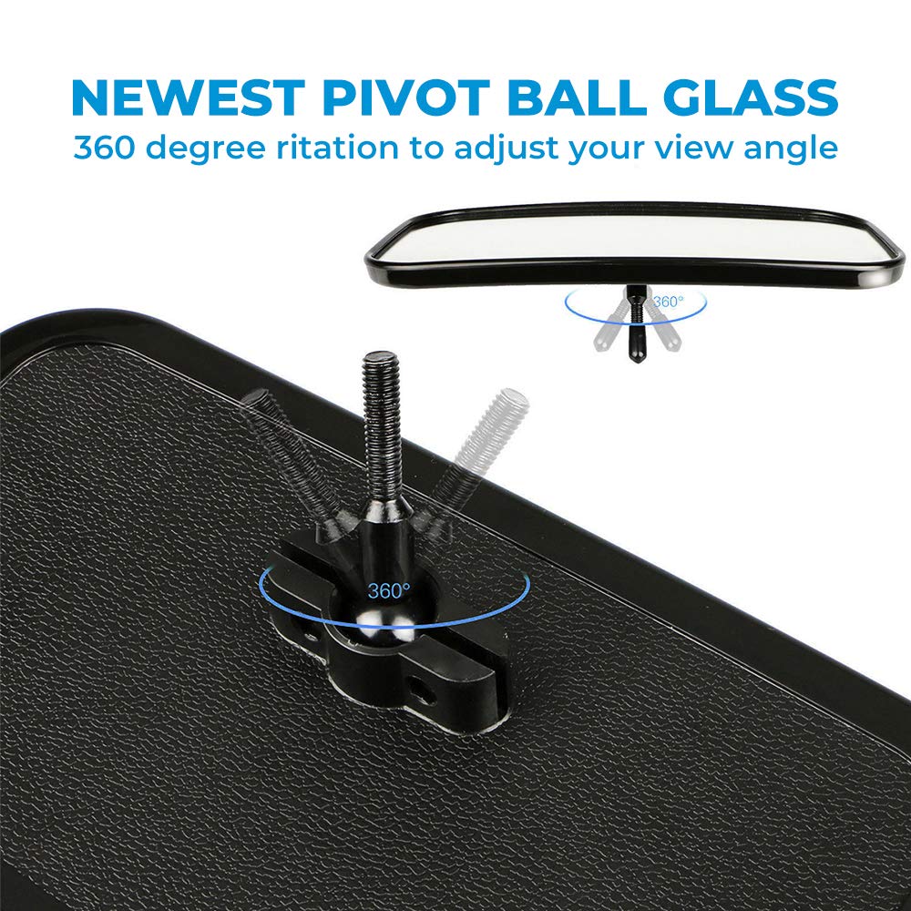 2022 Utv Mirror, Issyauto Clear Convex Mirror With Shatterproof Tempered Glass And 1.5-2 Mount Compatible With 2021 Polaris Rzr Pro Xp, Commander And Maverick X3, Viking, Rhino, Pioneer, Kubota Rtv