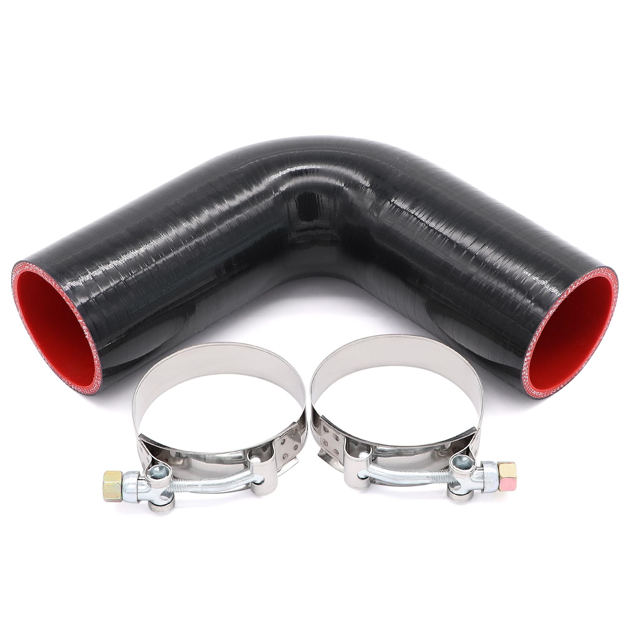 Taukealugs 90 Degree Elbow Coupler Silicone Hose 4-Ply 2.25-Inch(57Mm) For Turbo/Intercooler/Intake Piping,Length 120Mm Thicknes
