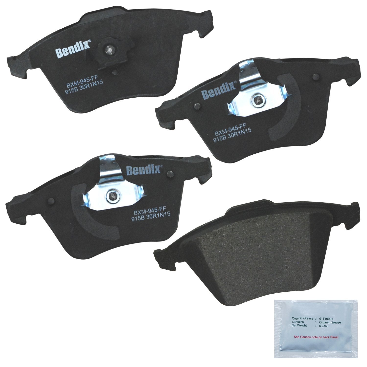 Bendix Priority1 Cfm915B Semi-Metallic Front Brake Pads For Saab 9-3 2010-2008, 9-3X 2011-2010