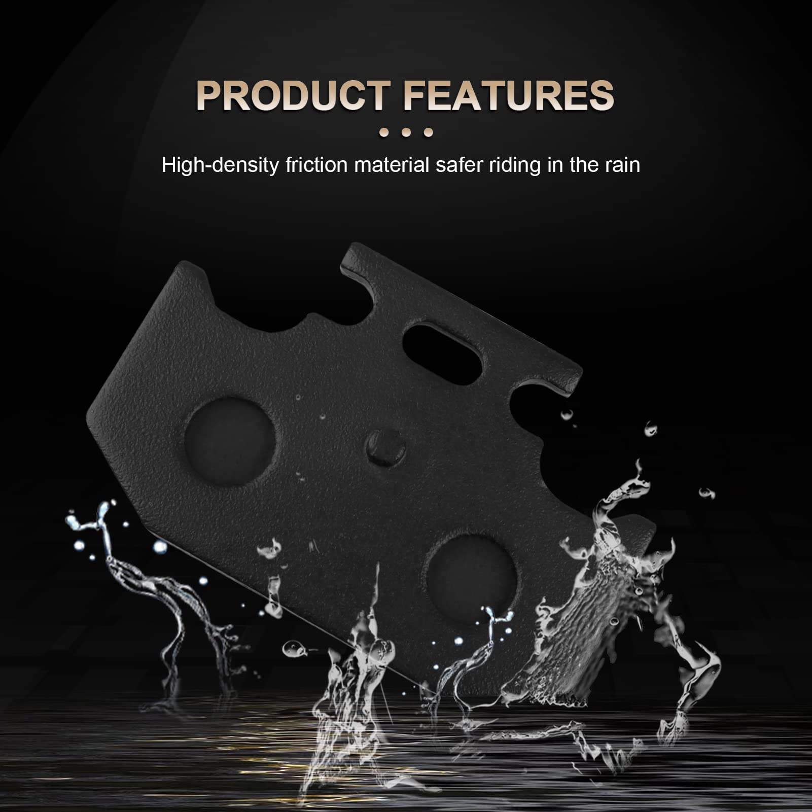 Oceair Rear Brake Pads For Yamaha Rhino 660 2004-2007 Rhino 450 2004-2009 Raptor 700 700R 2006-2015