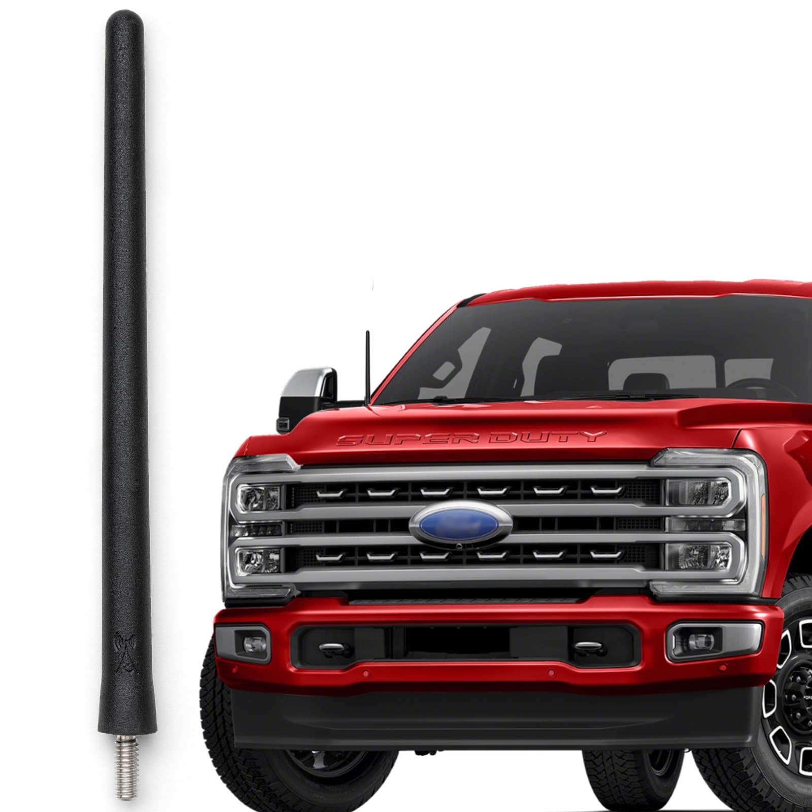 AntennaMastsRus - Short Rubber Antenna fits Ford F-250 Super Duty (2017-2024) - USA Stainless Steel Threading - The Original 6 3
