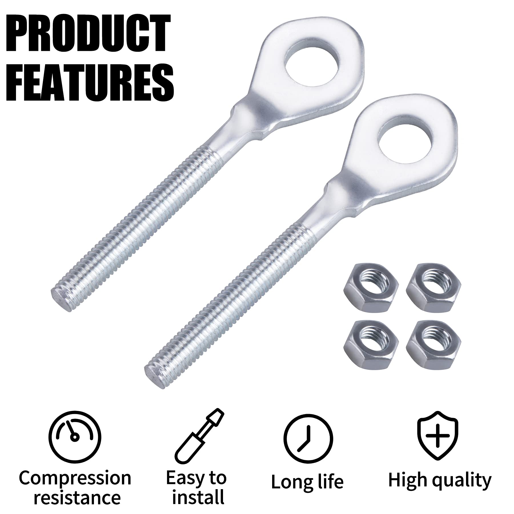 Cncmotok 0.4' Chain Axle Adjuster, 2Pcs 13Mm Aperture Dirt Bike Chain Accessories Compatible With Taotao 50Cc 70Cc 90Cc 110Cc 125Cc 250Cc Atv Quad Dirt Bike With 4Pcs 420 Chain Connector Links.