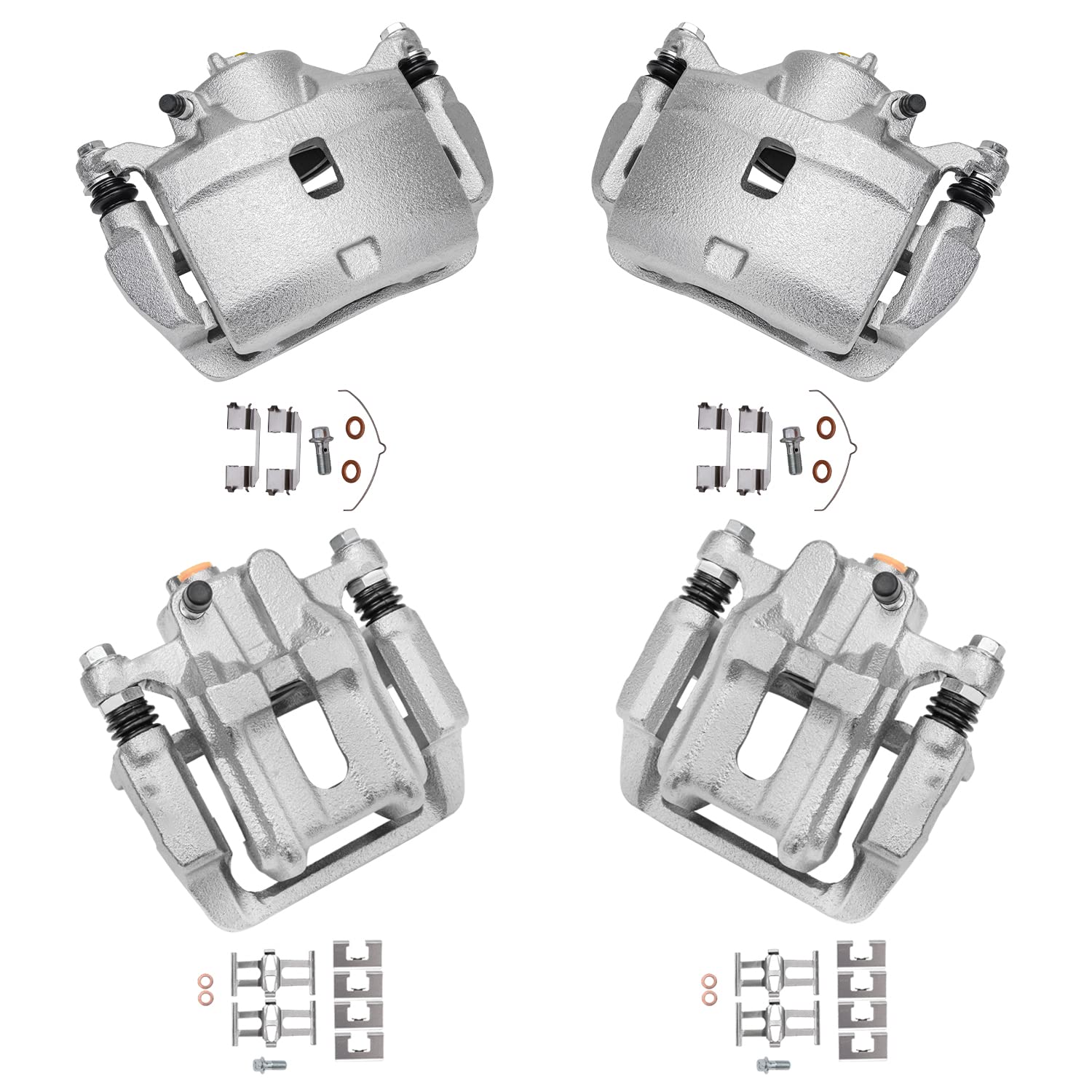 Detroit Axle - Front Brake Calipers w/Brackets Replacement for Chevrolet GMC Silverado Yukon XL Sierra 1500 Cadillac Escalade ES