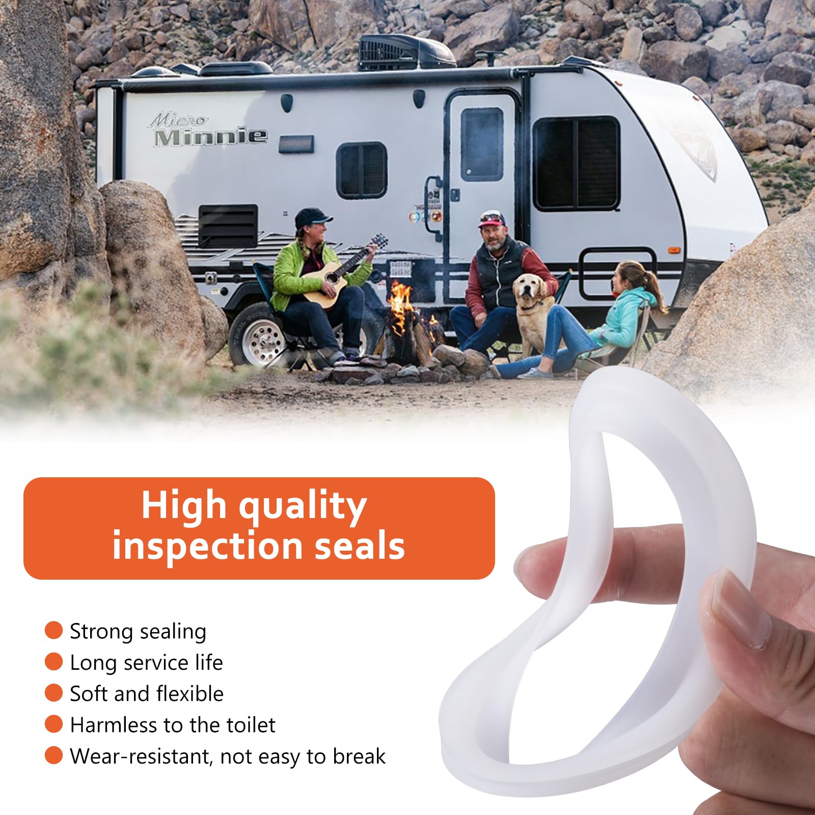 Boeemi Rv Toilet Seal Kit 385311658 Flush Ball Seal Replacement For Dometics 300 310 320 Rv Toilet Parts Solves Toilet Leakage,