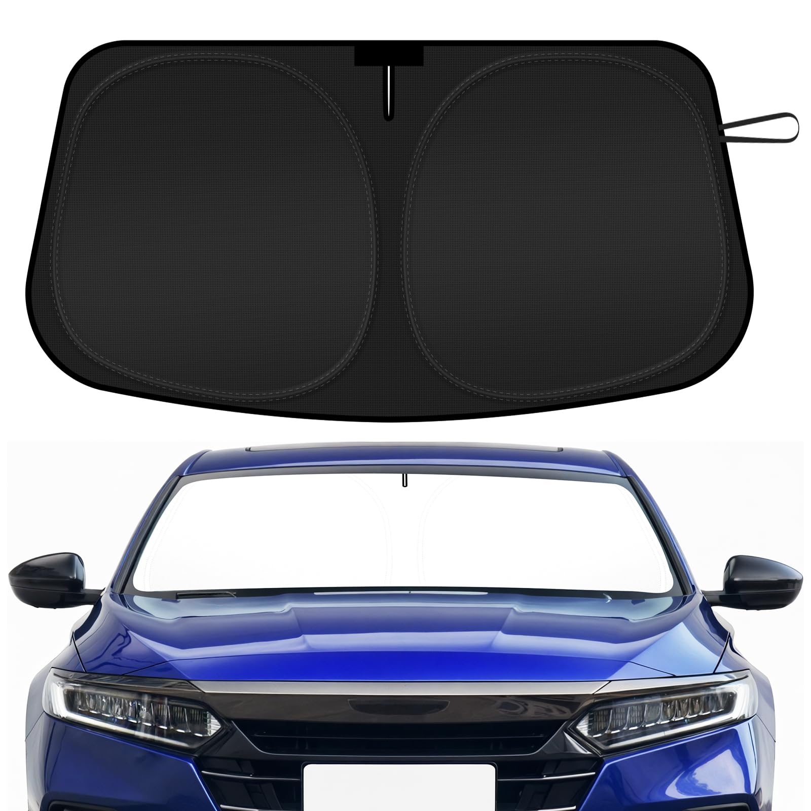 Shinehome Car Windshield Sun Shade For 2018 2019 2020 2021 2022 2023 2024 2025 Honda Accord Front Window Sun Visor Reflector 210