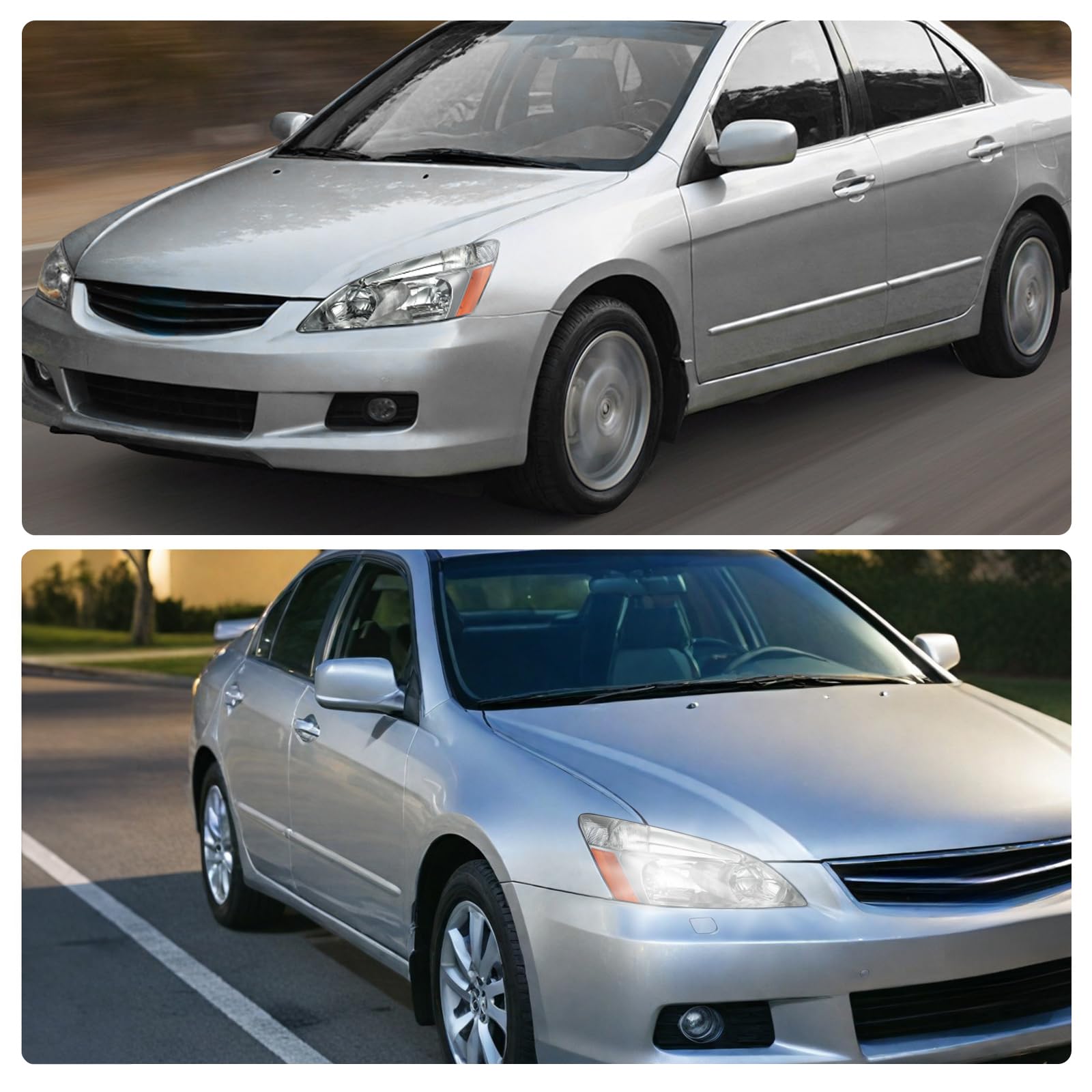 Dwvo Headlight Assembly Compatible With 03-07 2003 2004 2005 2006 2007 Accord Replacement Headlamps Chrome Housing Smoke Lens