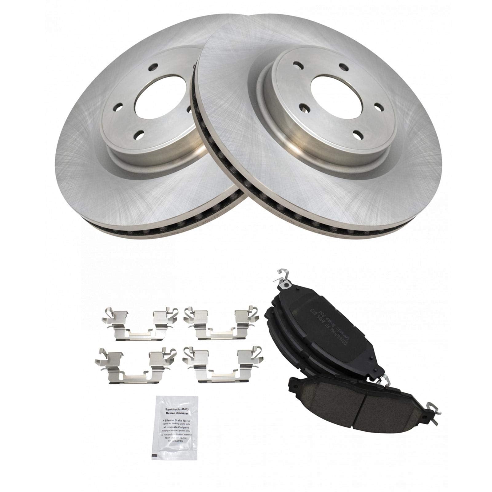 Trq Front Brake Pad & Rotor Kit Brake Pads Brake Rotor Ceramic Compatible With 2013 Infiniti Jx35 2014-2020 Qx60 2015-2021 Nissa