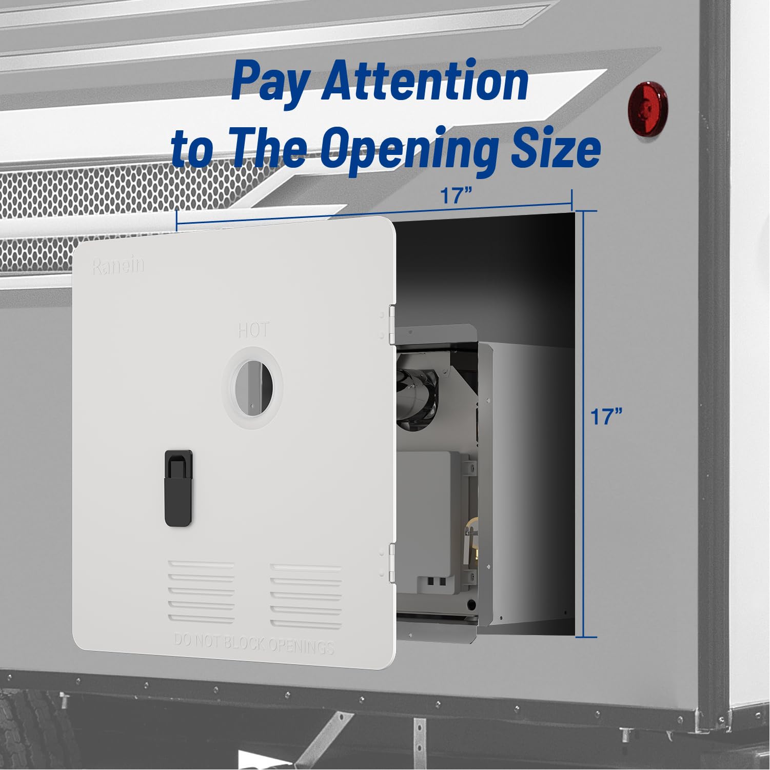 Ranein 18 X 18 Inches Rv Water Heater White Door. Only Door Kit For Ranein Rv Water Heaters