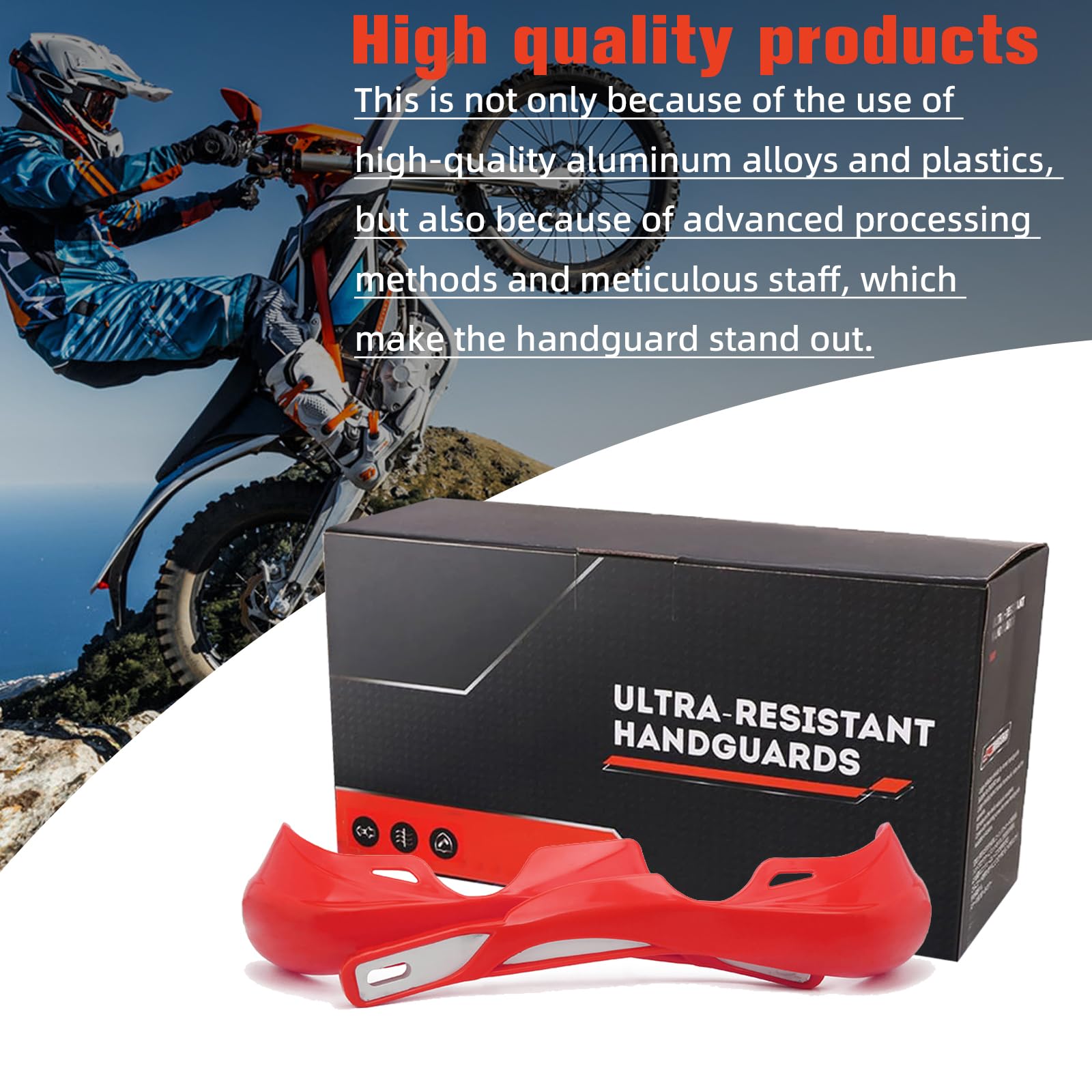 Jfg Racing Dirt Bike Hand Guards,7/8'' And 1 1/8'' Handlebar Motorcycle Handguards Accessories Universal For Dirtbike Snowmobile