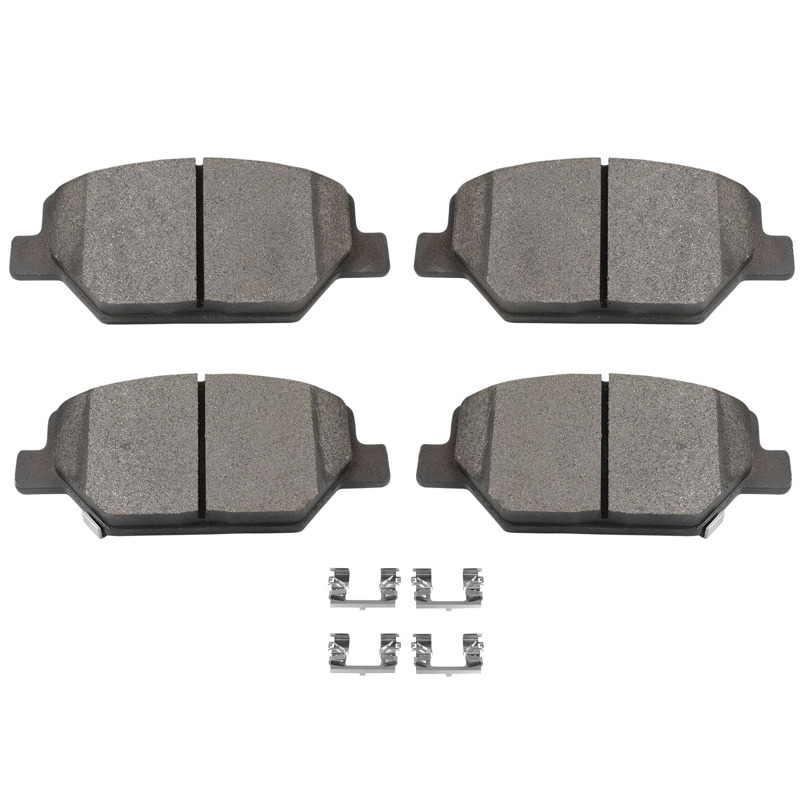 Scitoo D1886 Metallic Brake Pads Sets Front W/Hardware Replacement For Buick For Lacrosse/For Regal Sportback, For Cadillac For