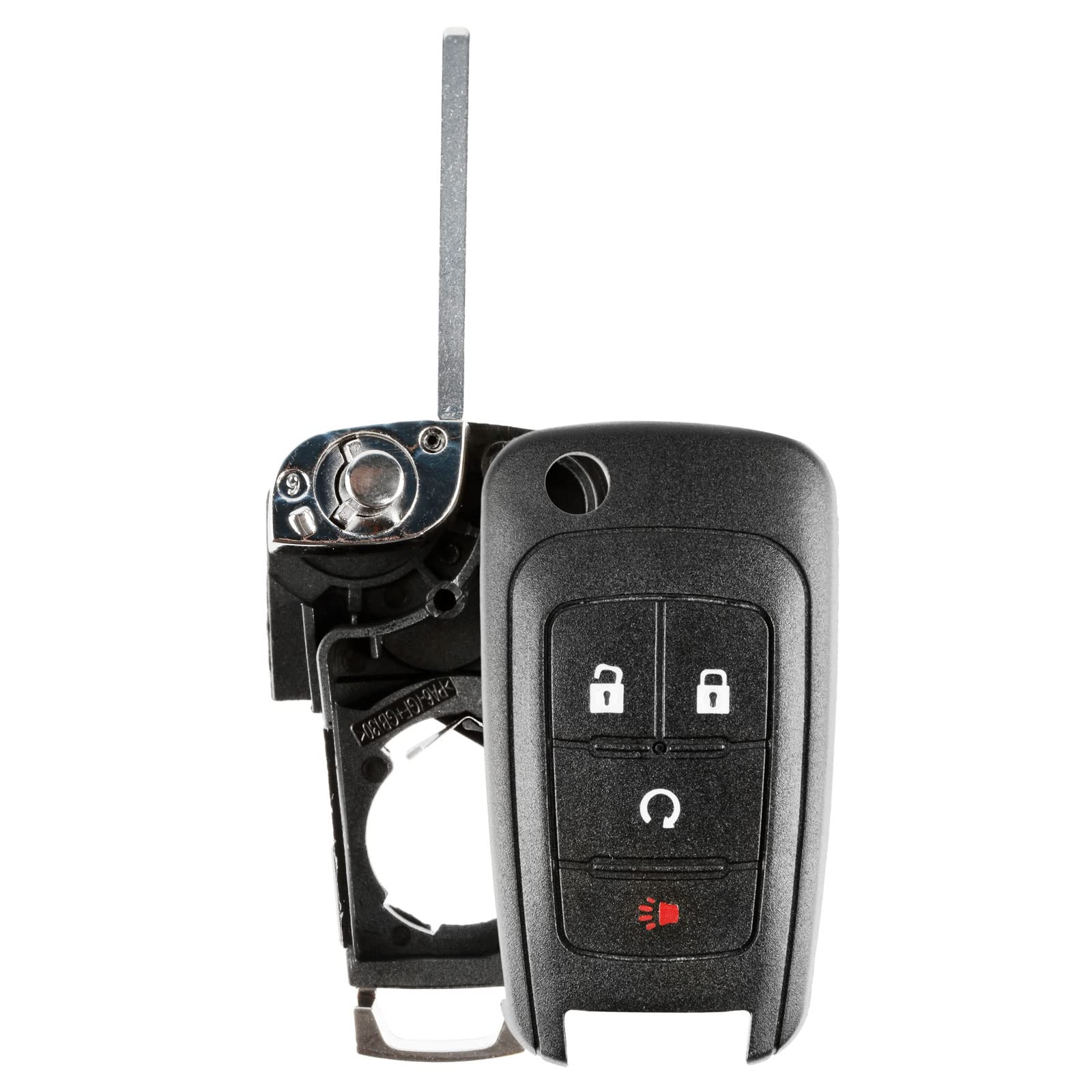 Remote Start Key Fob Shell Flip Case for Chevrolet Trax Buick Encore (KR55WK500733, 13501916)