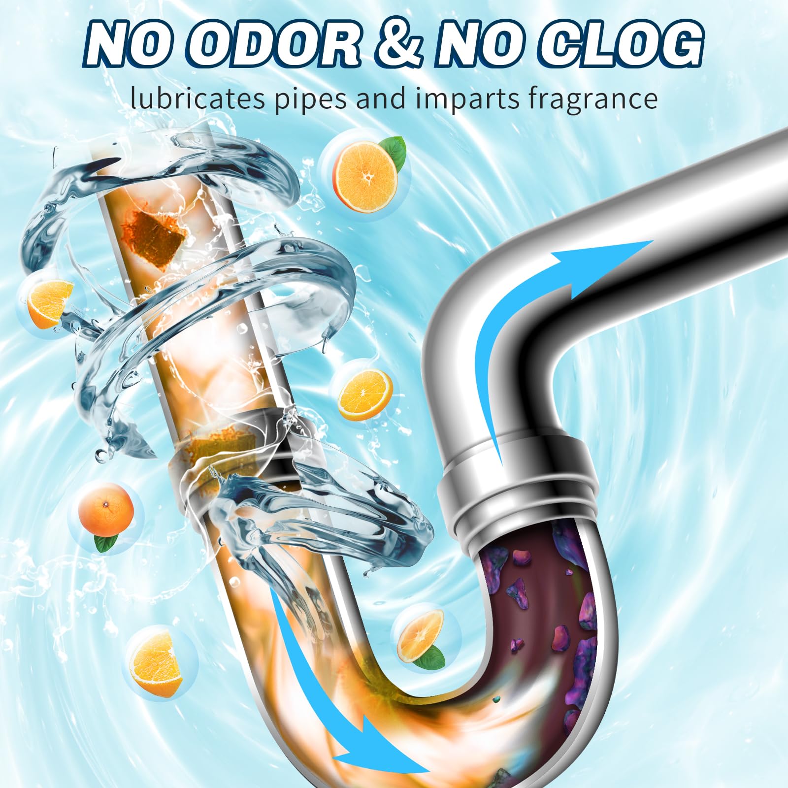 Welluck 50 Packs Rv Toilet Treatment Drop Ins, Black Tank Deodorizer For Camper, Marine Portable Toilet, Break Down Waste And Ti