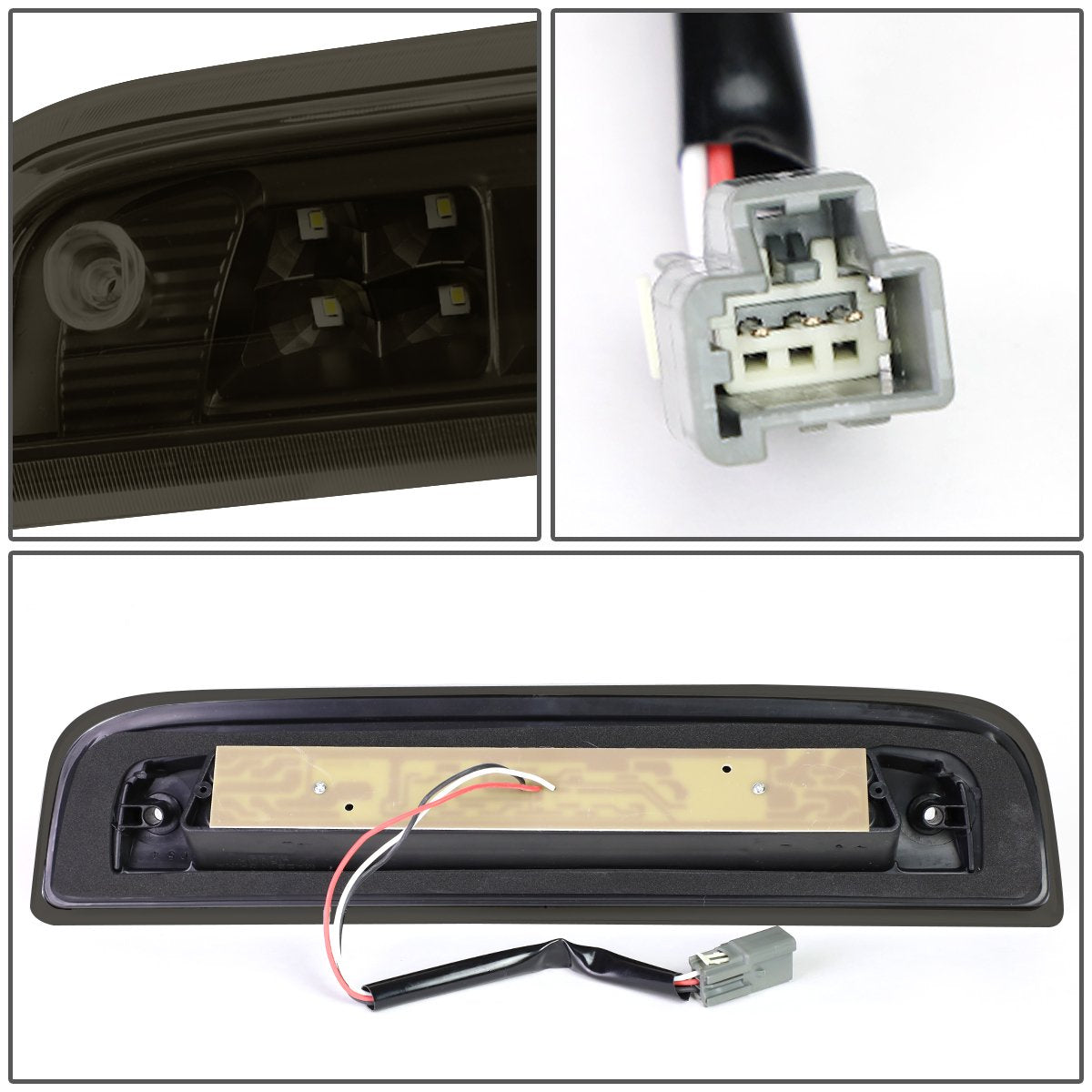 Dna Motoring 3Bl-Gmc15-3D-Led-Bk-Sm Black Housing 3D Led High Mount 3Rd Third Brake Light [Compatible With 14-18 Sierra 1500 2500-3500Hd / 14-18 Silverado 1500 2500-3500Hd]